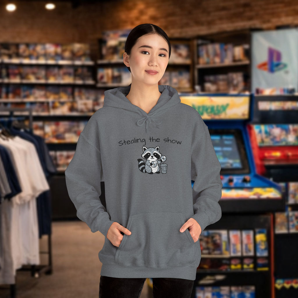 Cute Hedgehog embroidery Hoodie "Stealing the show" — cosy comfy and warm hoodie