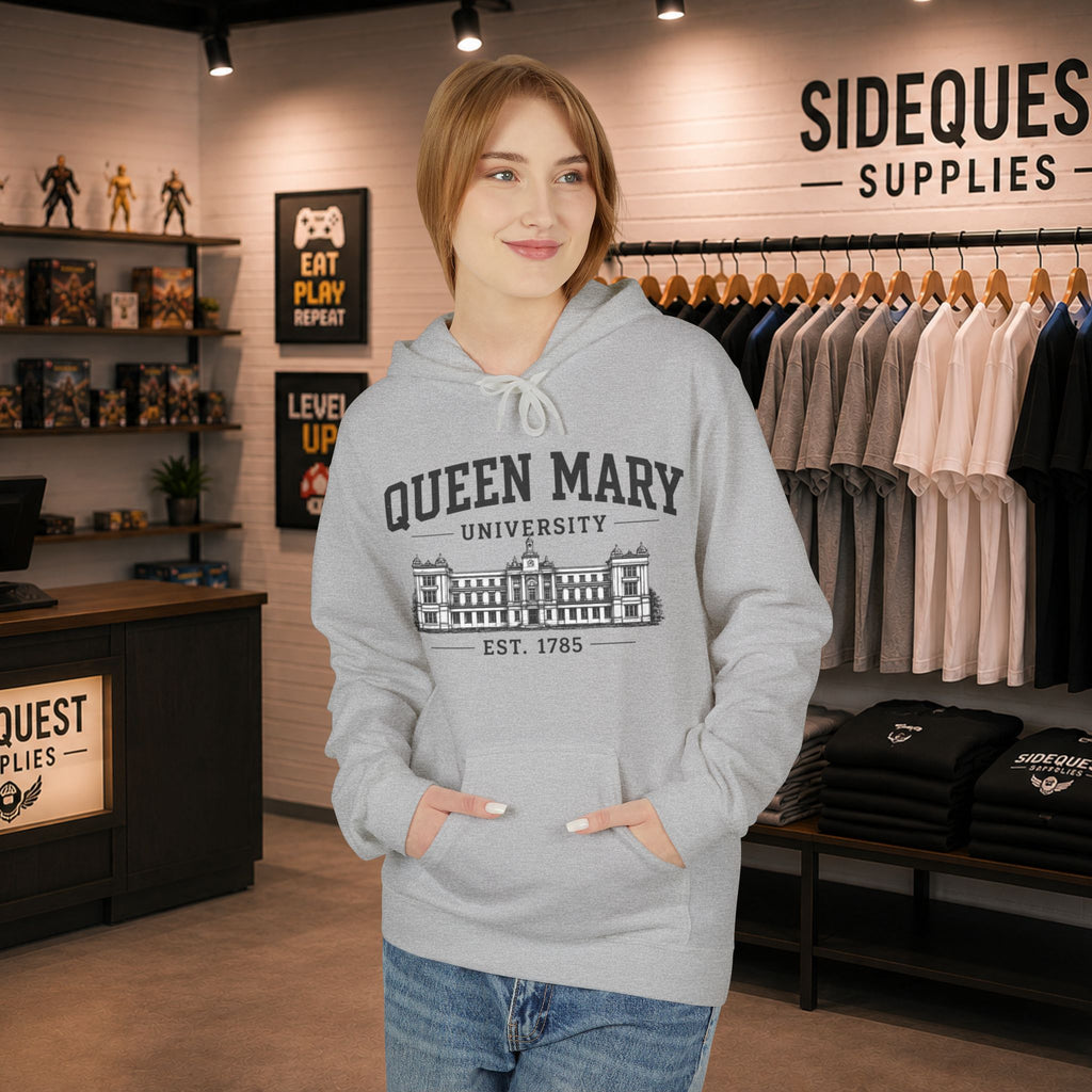 Queen Mary University Building hoodie | Campus Apparel, College Sweatshirt