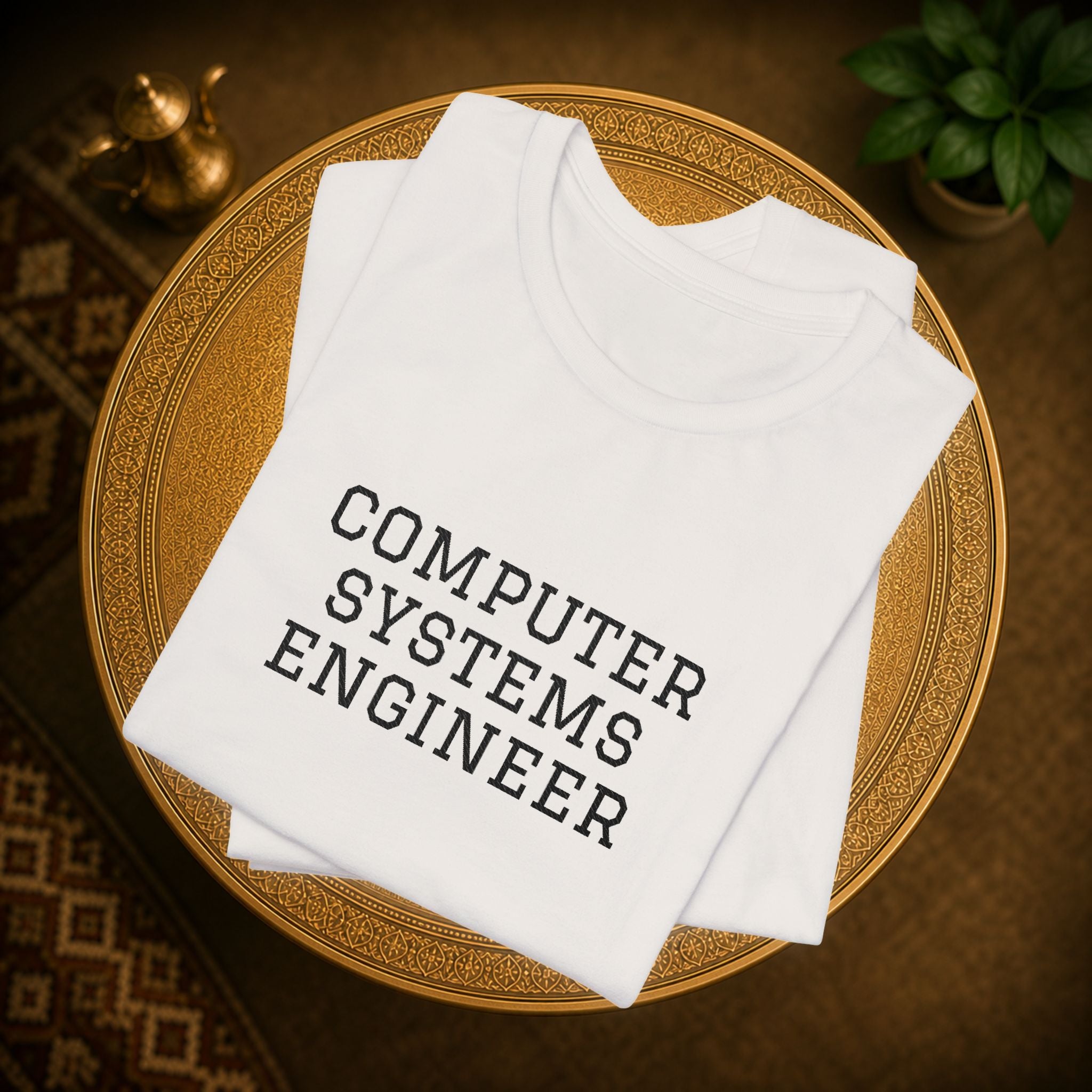 Computer Systems Engineer T-Shirt | Text Typography Tech Tee