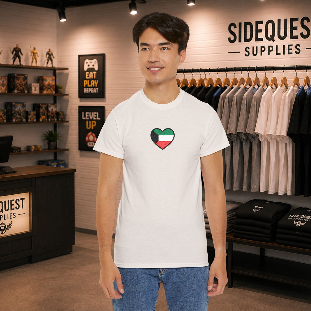Kuwait heart T-Shirt  (embroidery)