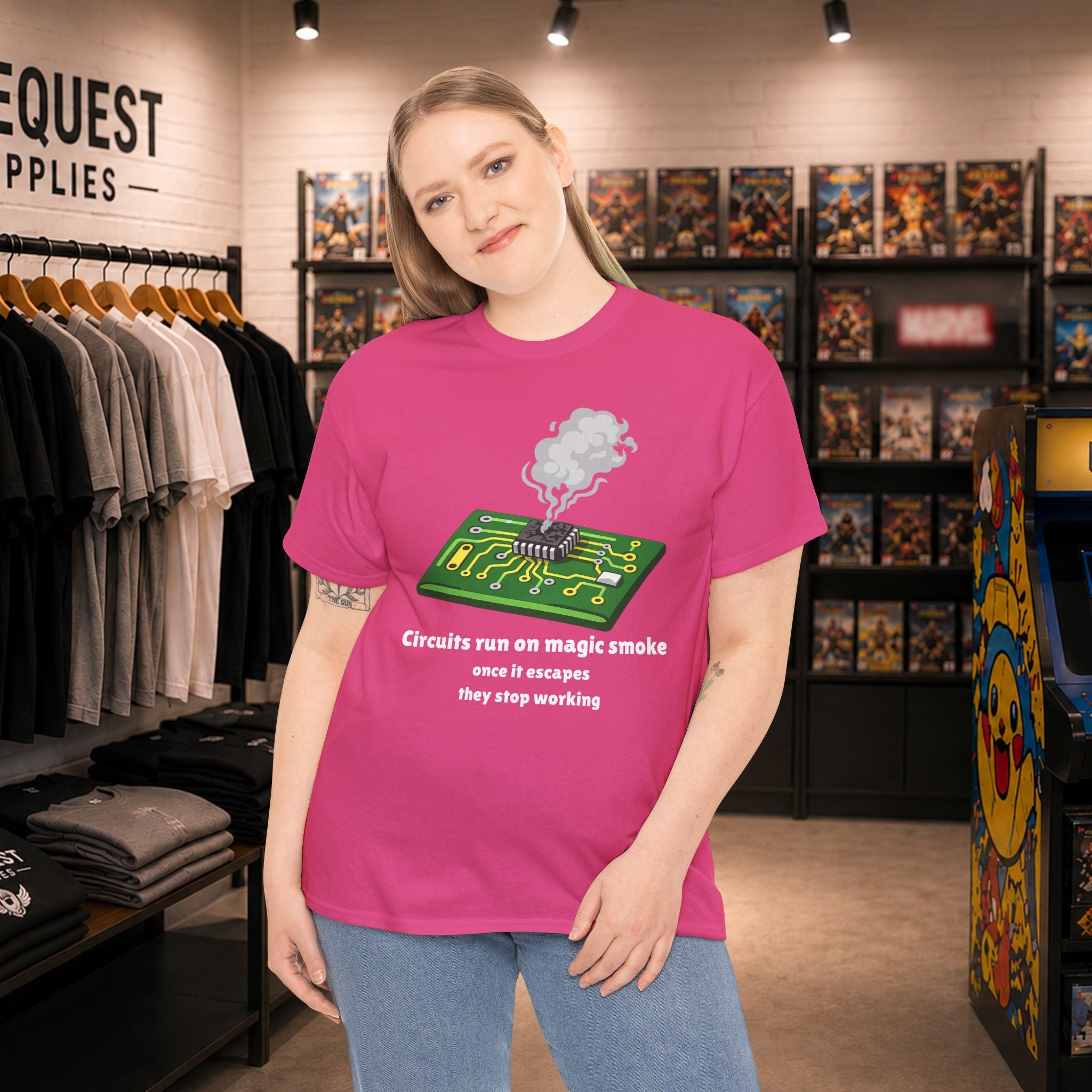 Circuits Run on Magic Smoke ⚡💨😅 Unisex Heavy Cotton Tee