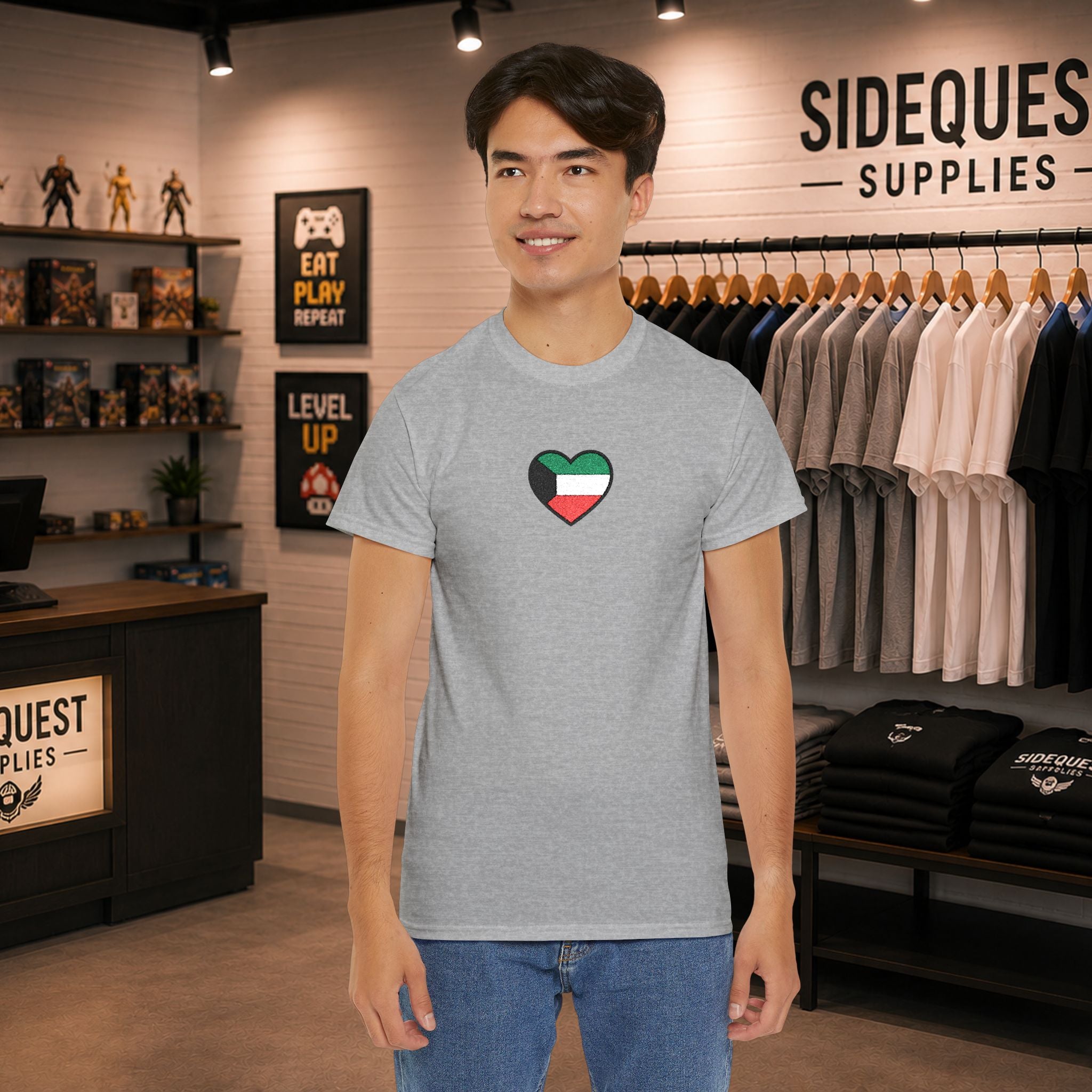 Kuwait heart T-Shirt  (embroidery)