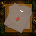 Palestine Watermelon Slice embroidery Tee — Minimal comfy and cosy Summer Fruit Graphic T-Shirt