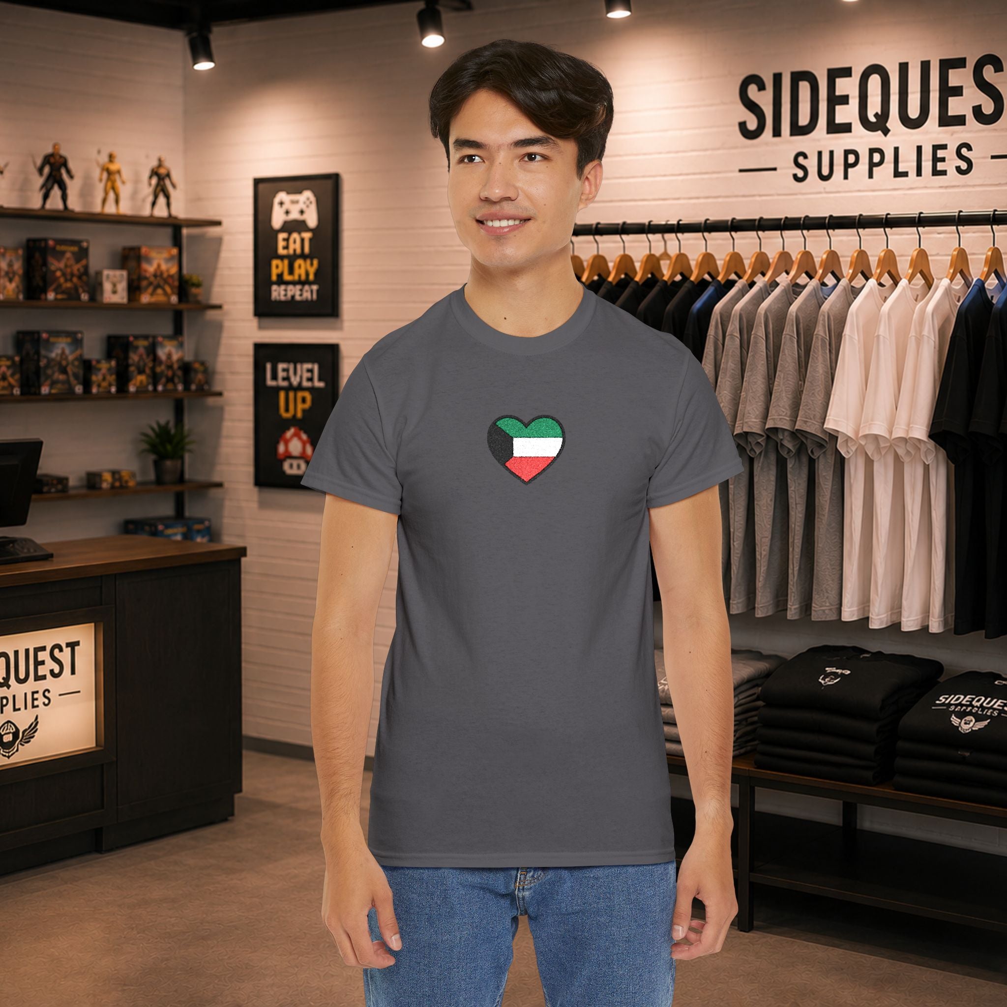 Kuwait heart T-Shirt  (embroidery)