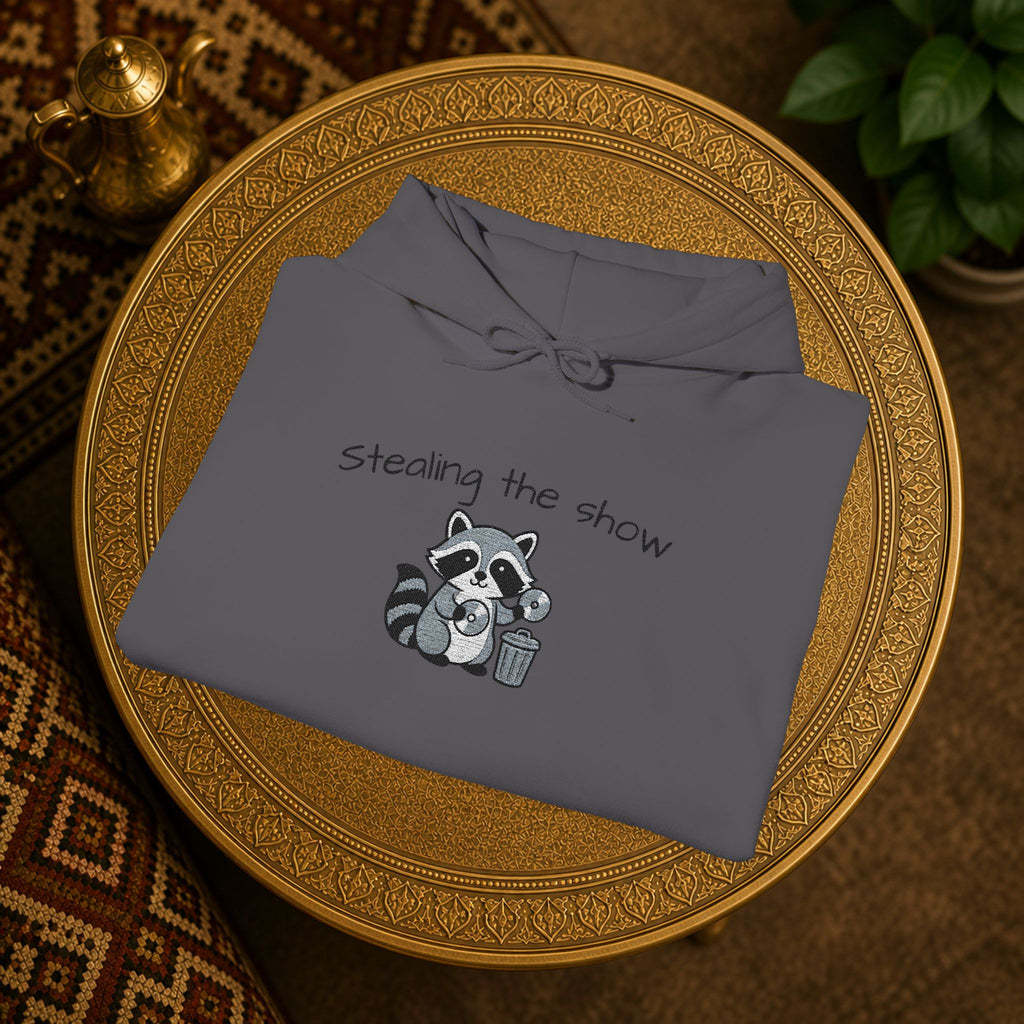 Cute Hedgehog embroidery Hoodie "Stealing the show" — cosy comfy and warm hoodie