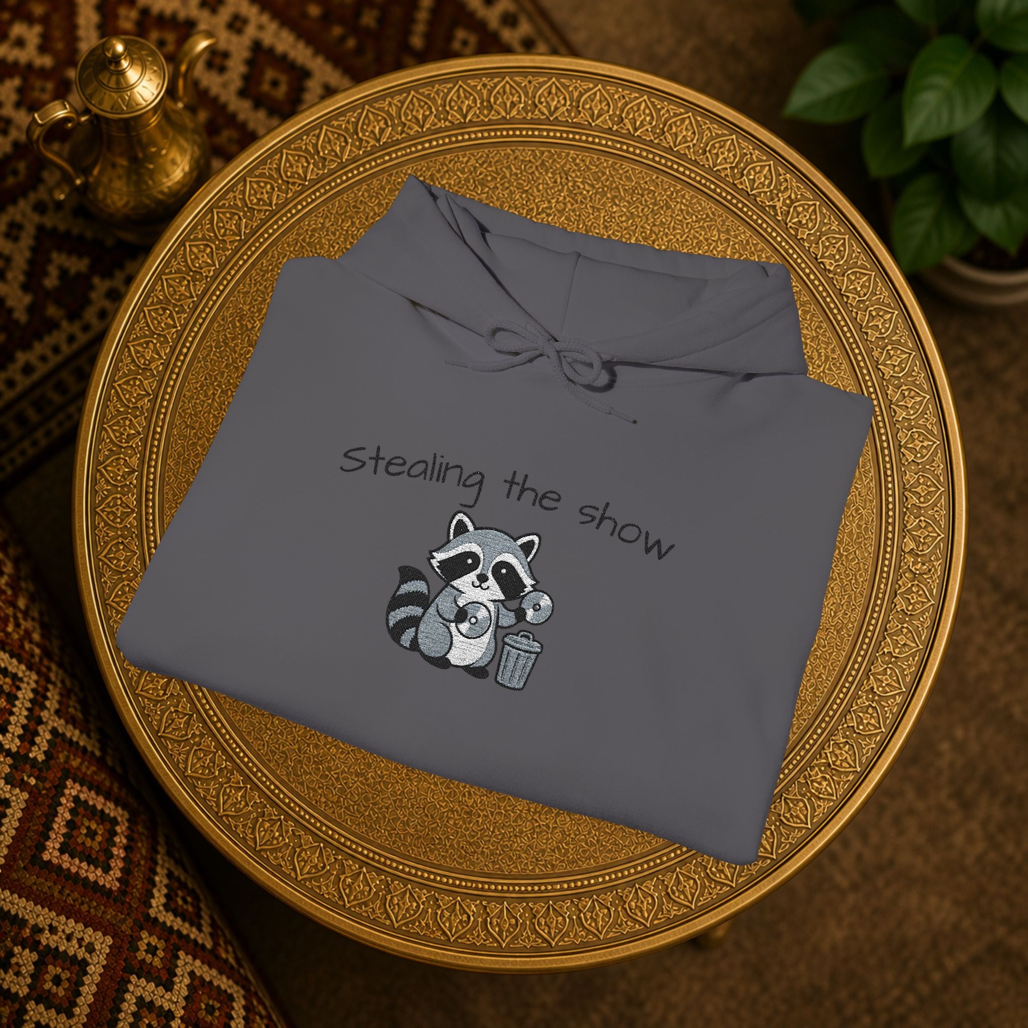 Cute Hedgehog embroidery Hoodie "Stealing the show" — cosy comfy and warm hoodie