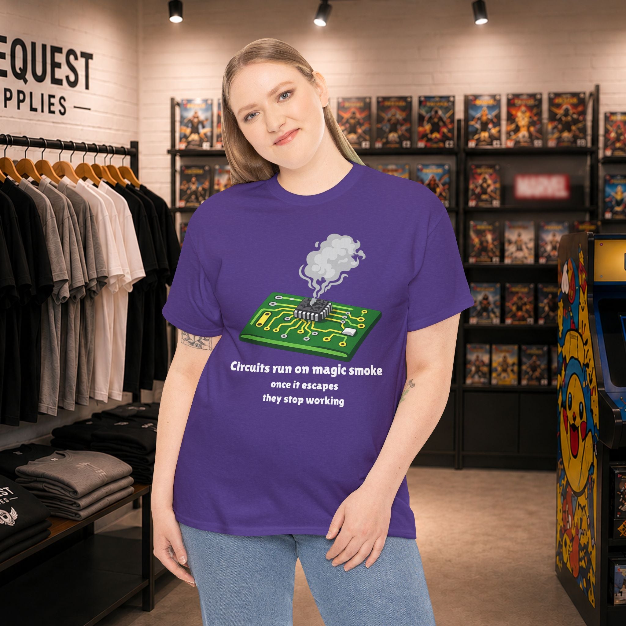 Circuits Run on Magic Smoke ⚡💨😅 Unisex Heavy Cotton Tee