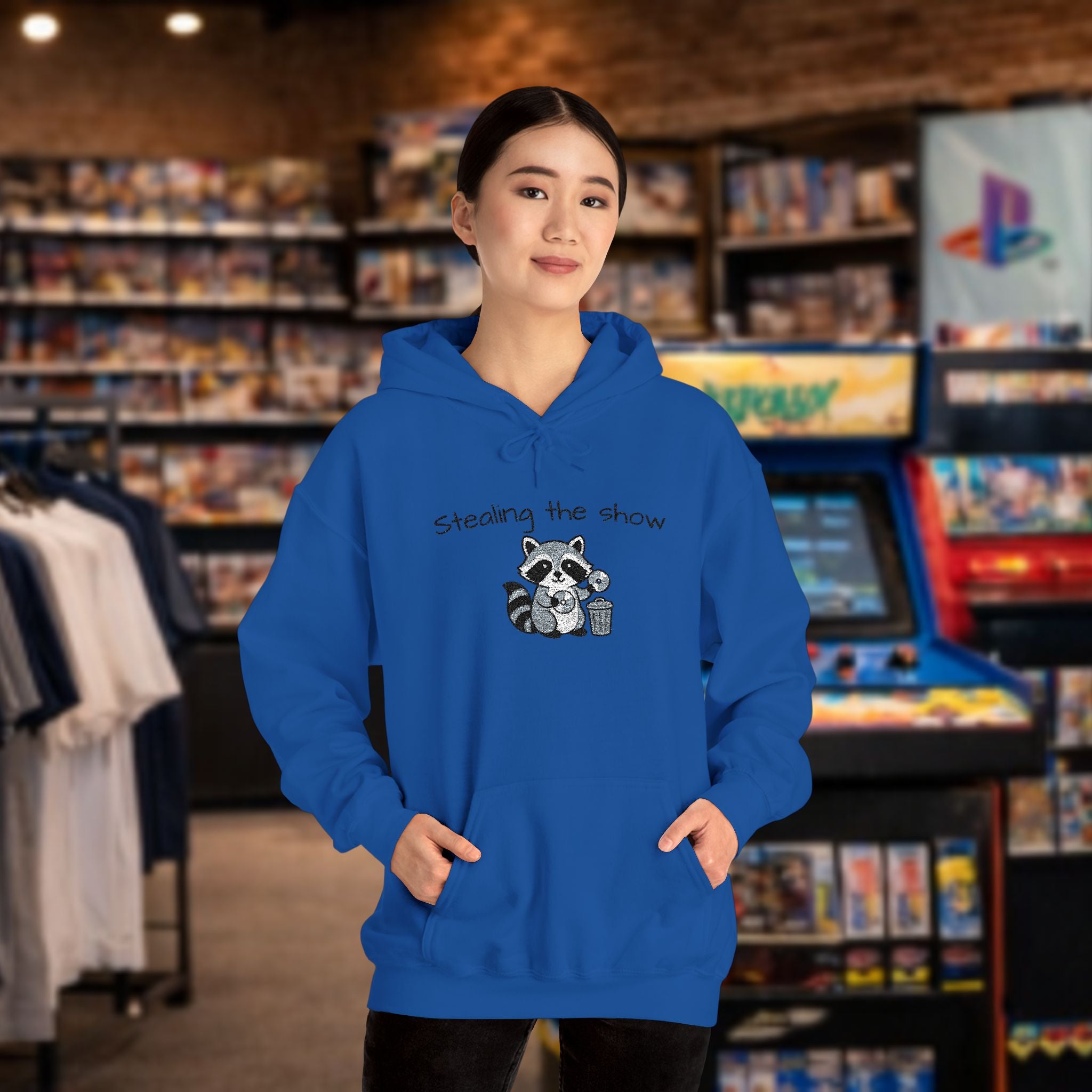 Cute Hedgehog embroidery Hoodie "Stealing the show" — cosy comfy and warm hoodie