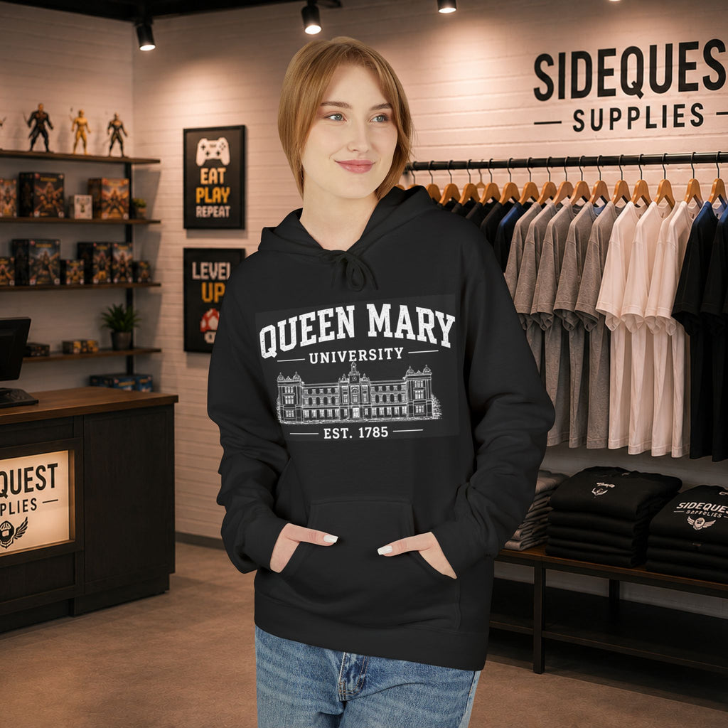 Queen Mary University Building hoodie | Campus Apparel, College Sweatshirt