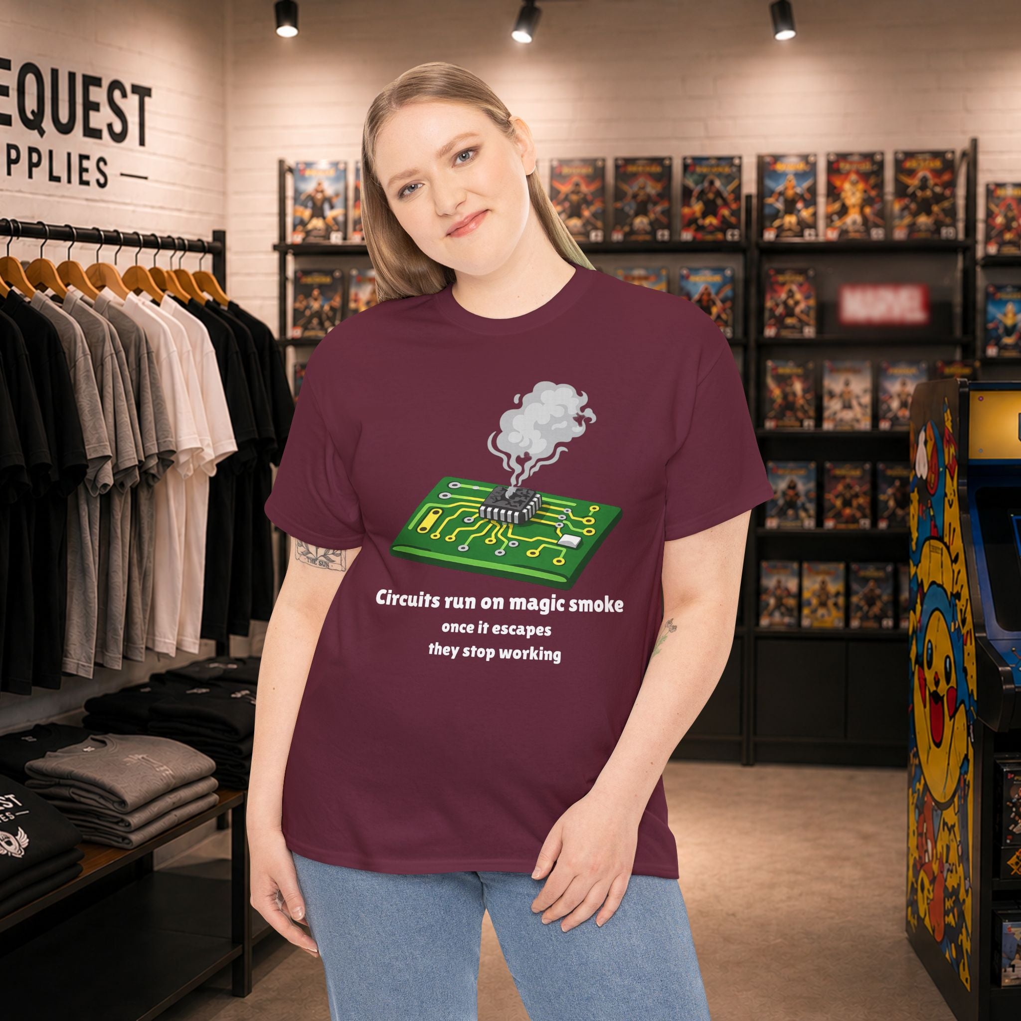 Circuits Run on Magic Smoke ⚡💨😅 Unisex Heavy Cotton Tee