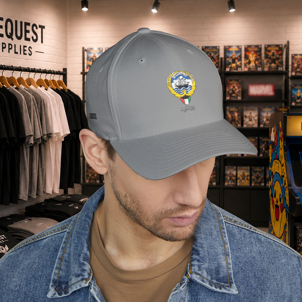 Kuwait closed back cap with Kuwait embroidery logo and country name  (Embroidery)