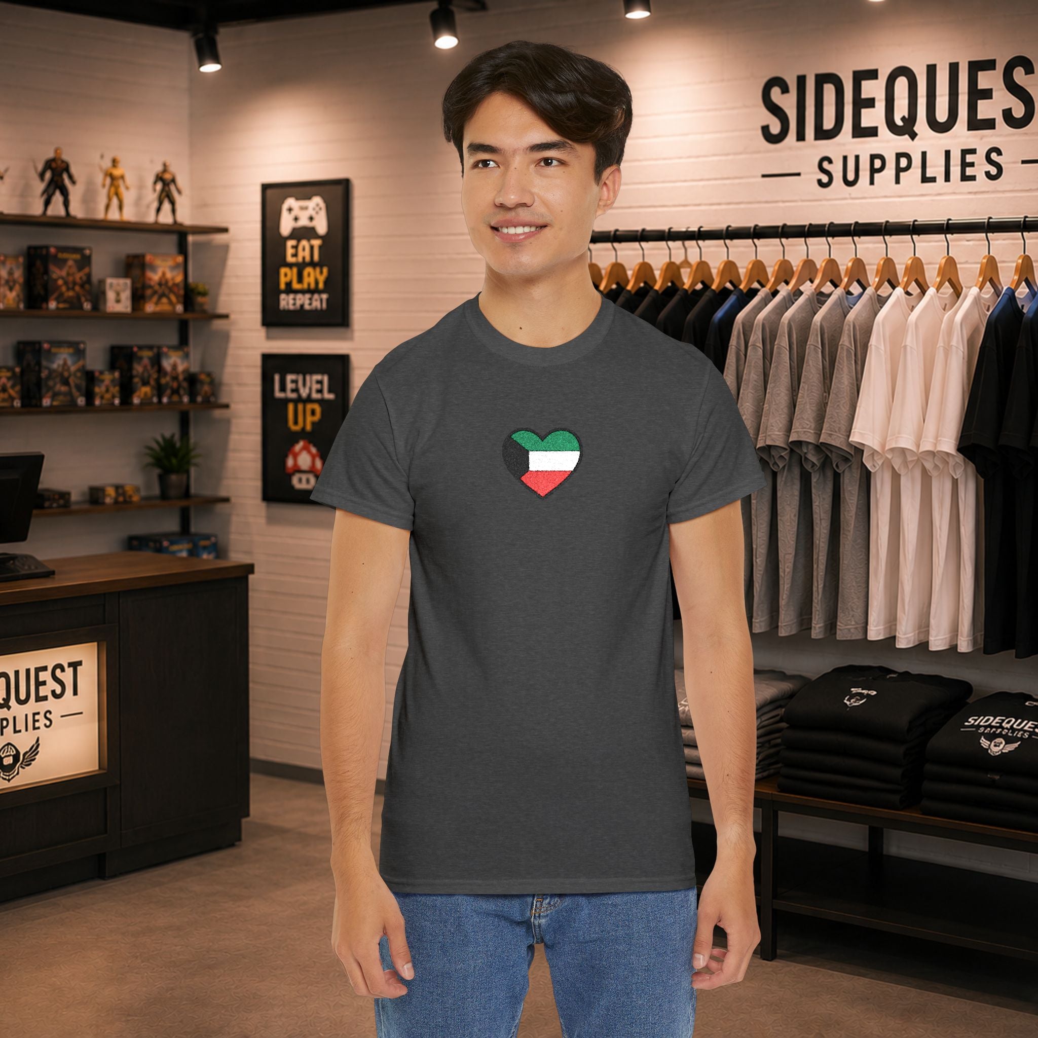 Kuwait heart T-Shirt  (embroidery)