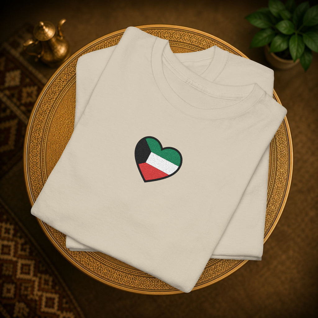 Kuwait heart T-Shirt  (embroidery)