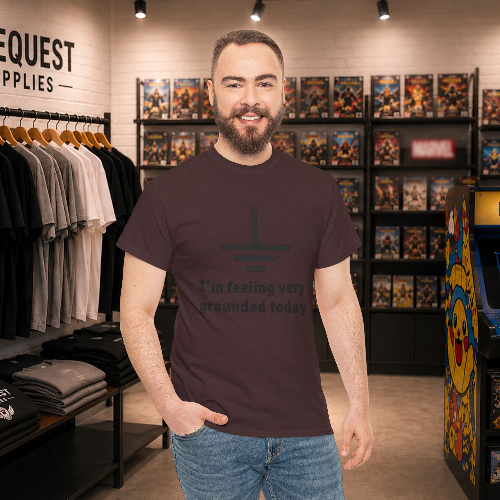 I’m Feeling Very Grounded Today ⚡😄 Unisex Heavy Cotton Tee