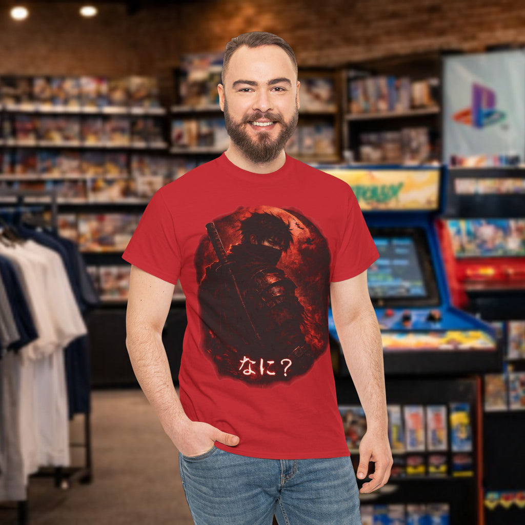 Black and red Ninja japanese text saying "Nani" T-Shirt | comfy T-shirt