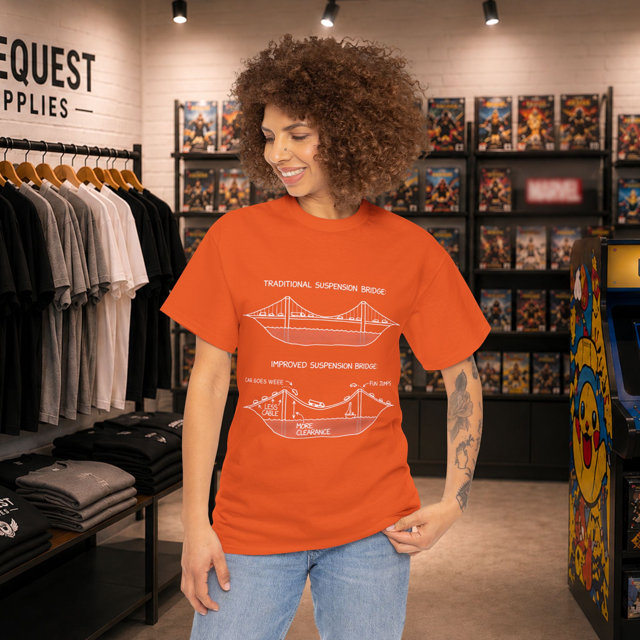 Best bridge design Unisex Heavy Cotton Tee
