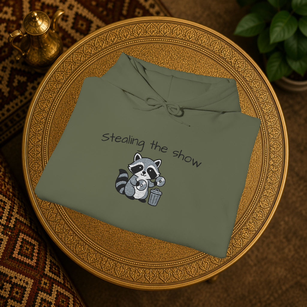 Cute Hedgehog embroidery Hoodie "Stealing the show" — cosy comfy and warm hoodie