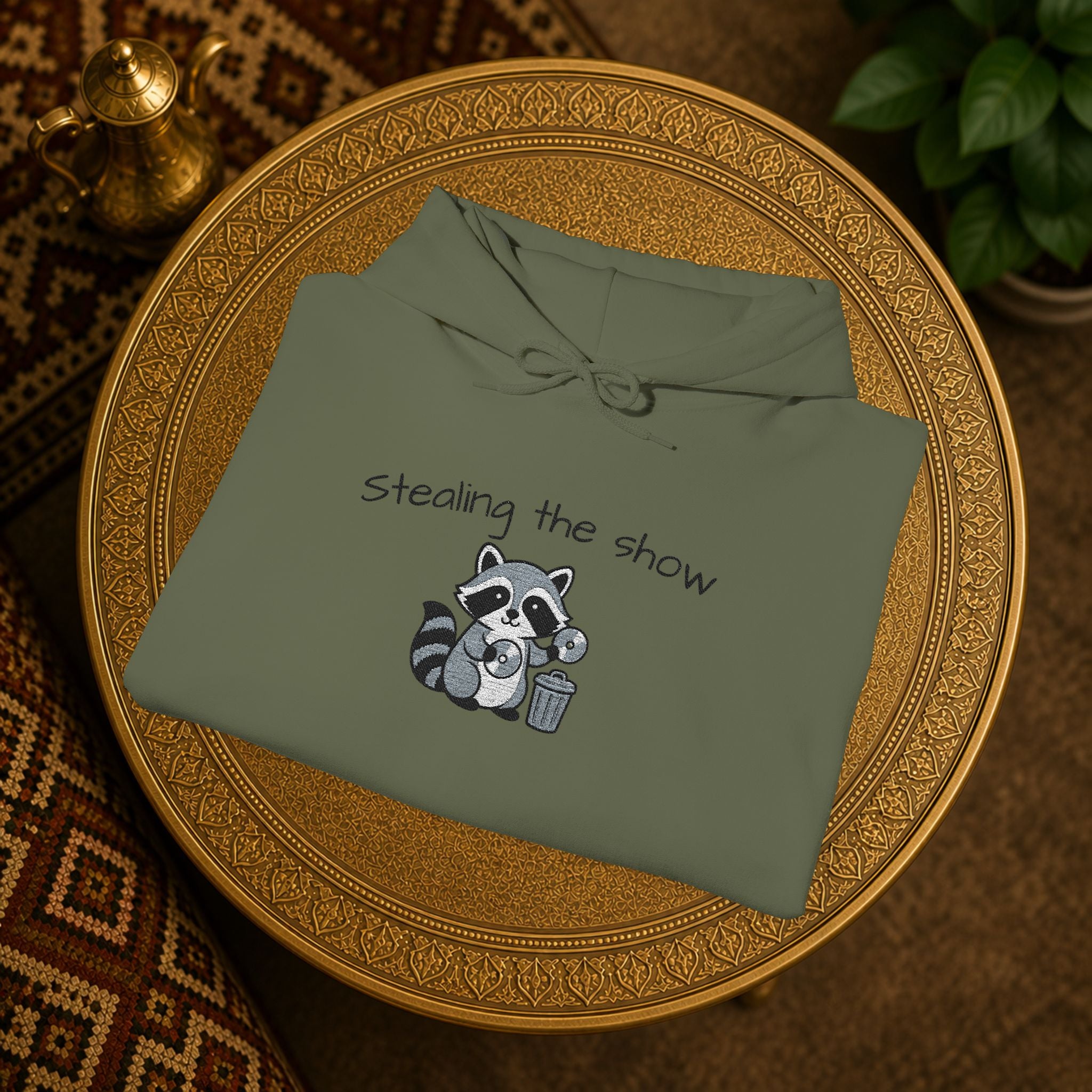 Cute Hedgehog embroidery Hoodie "Stealing the show" — cosy comfy and warm hoodie