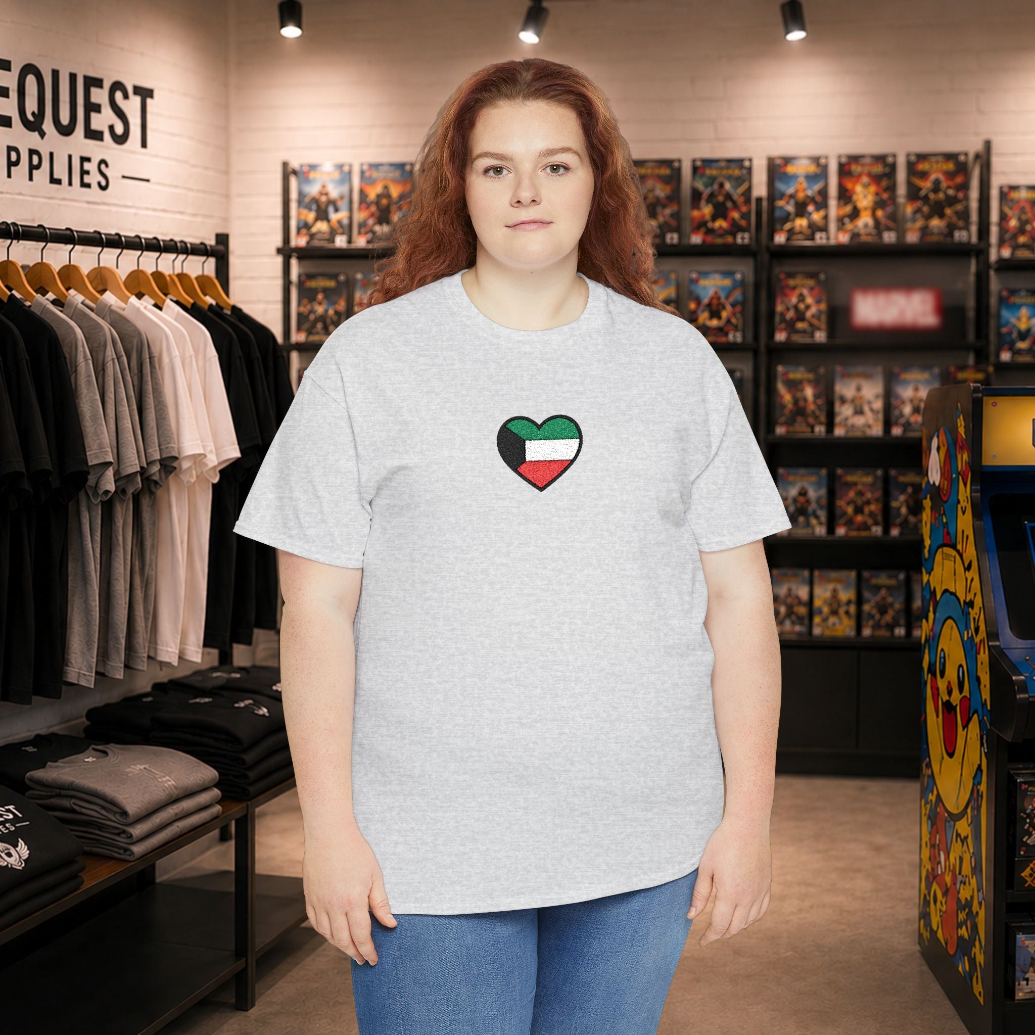 Kuwait heart T-Shirt  (embroidery)