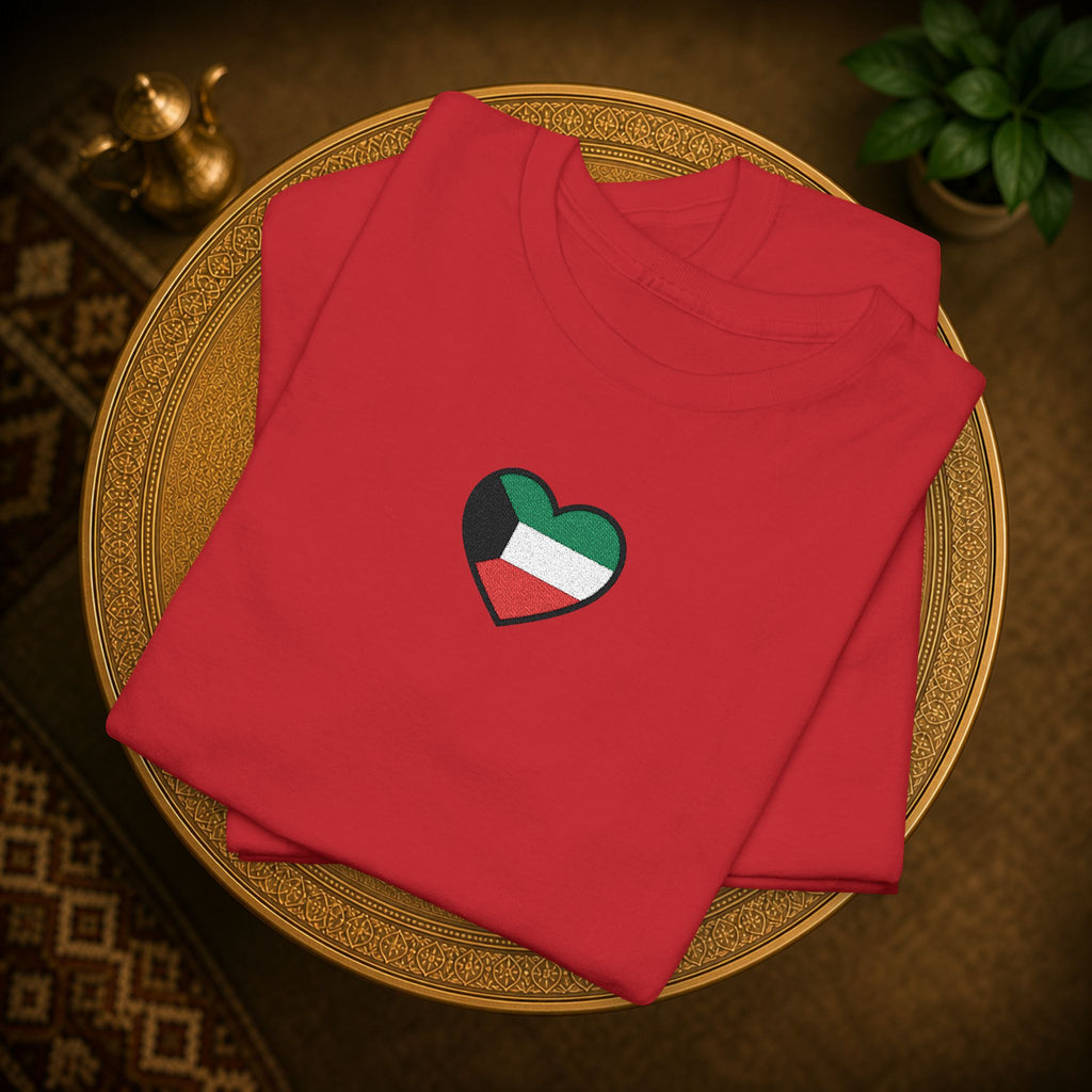 Kuwait heart T-Shirt  (embroidery)
