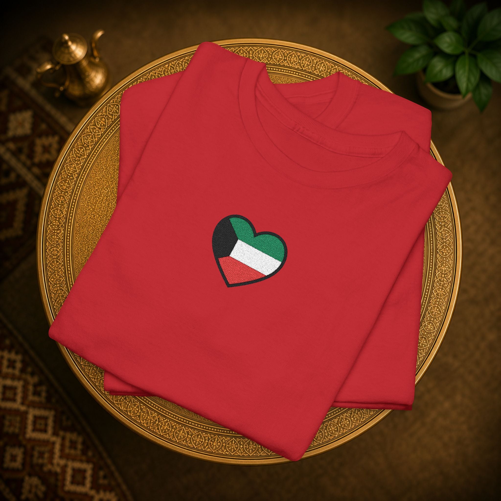 Kuwait heart T-Shirt  (embroidery)
