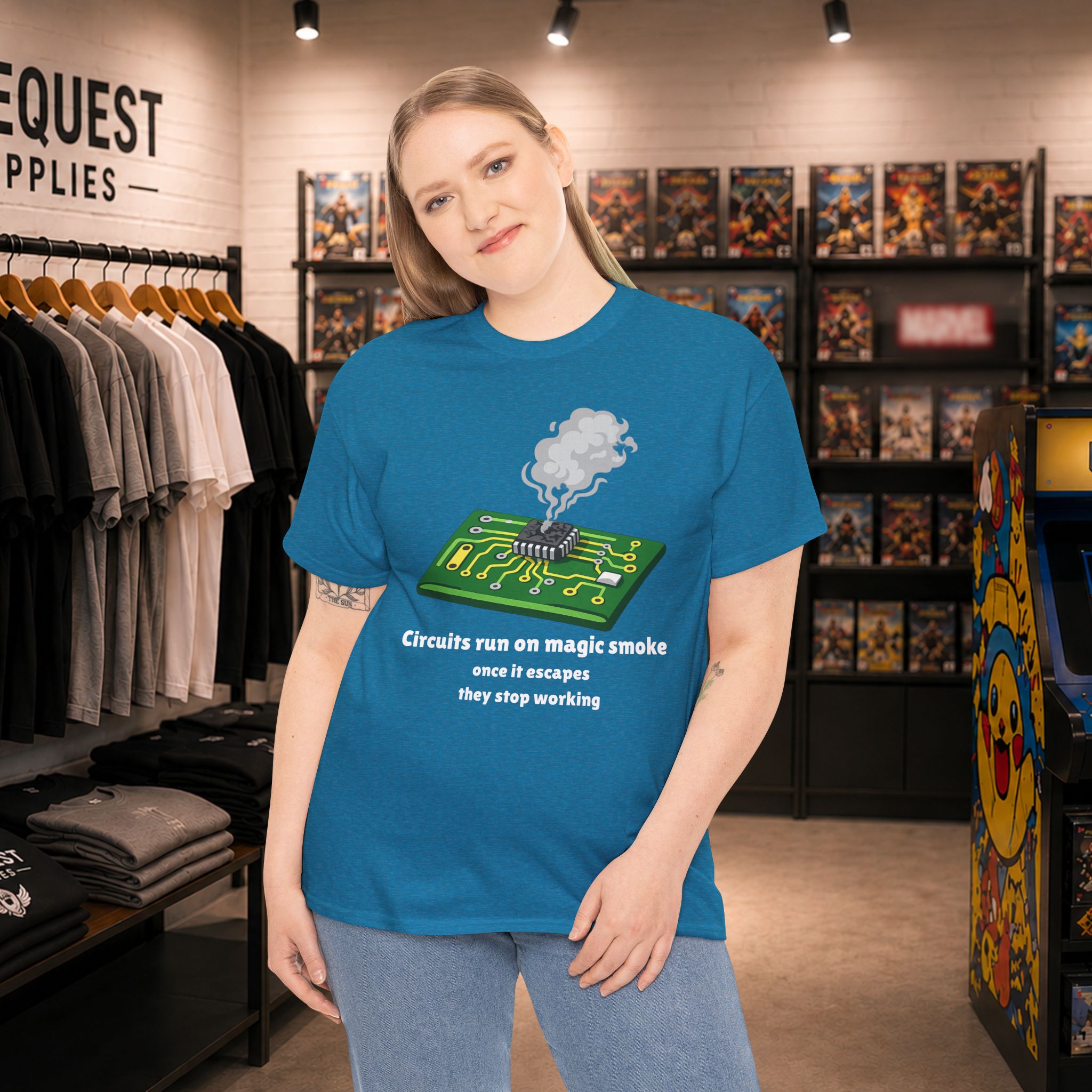 Circuits Run on Magic Smoke ⚡💨😅 Unisex Heavy Cotton Tee