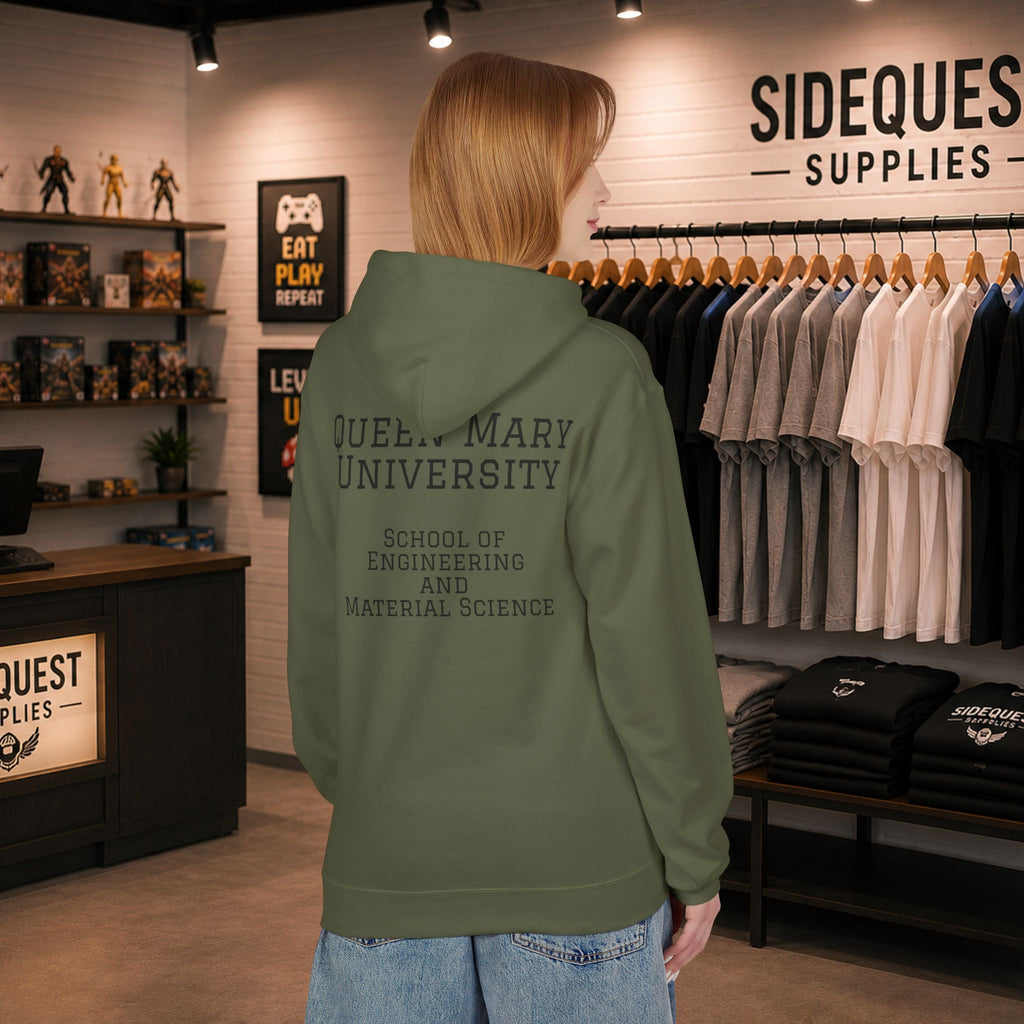 Queen Mary University Building hoodie | Campus Apparel, College Sweatshirt