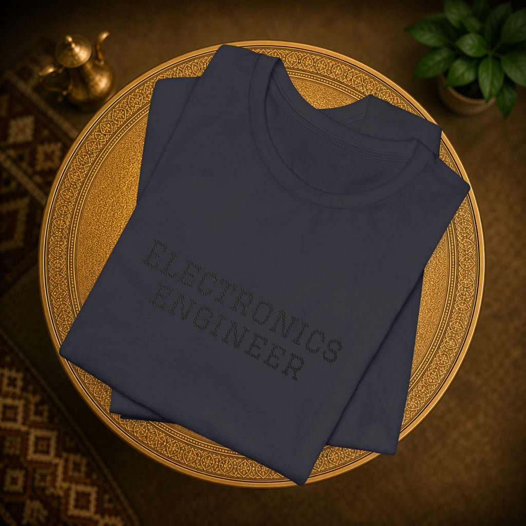 Electronics Engineer T-Shirt | Embroidery Tech Tee خياطه