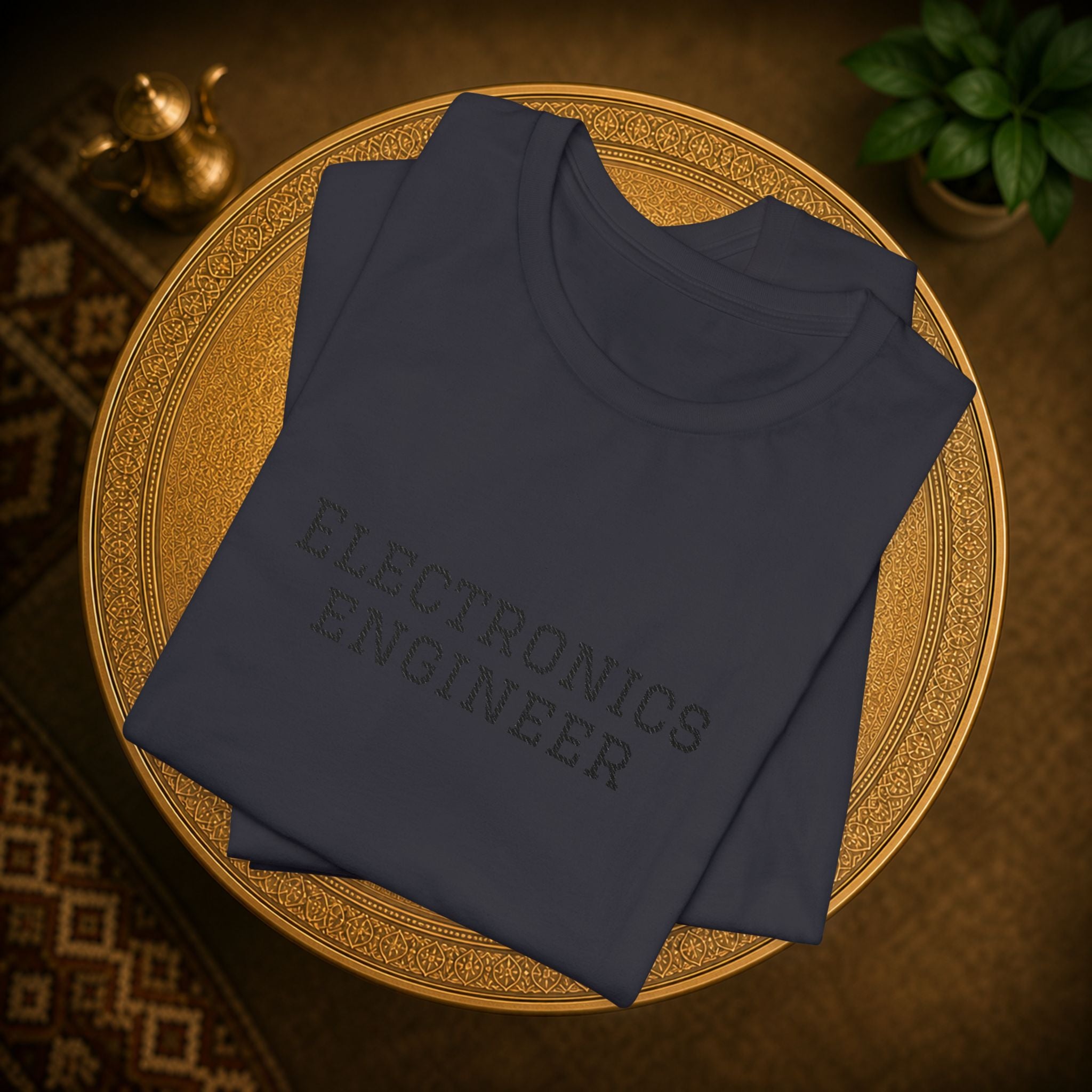 Electronics Engineer T-Shirt | Embroidery Tech Tee خياطه