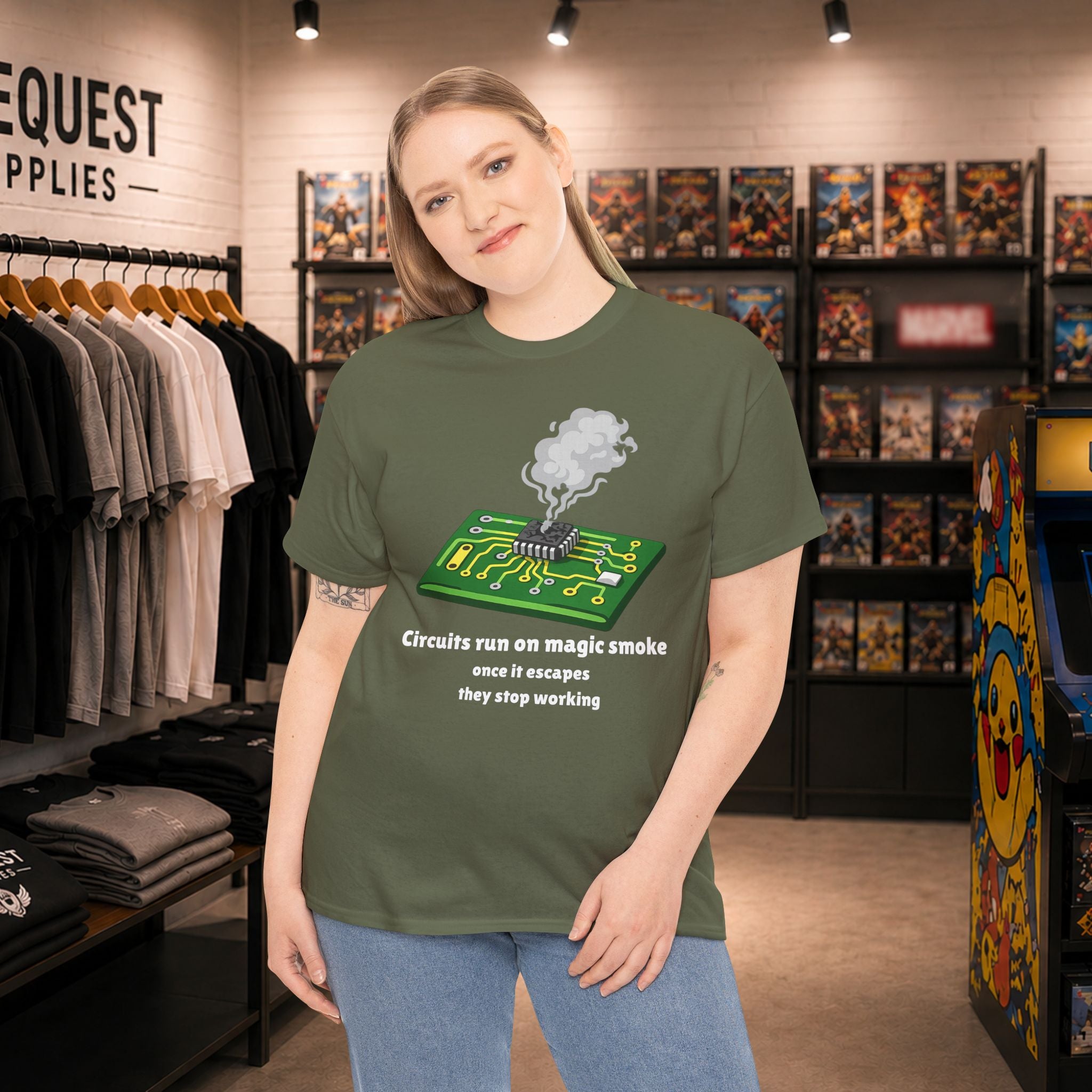 Circuits Run on Magic Smoke ⚡💨😅 Unisex Heavy Cotton Tee