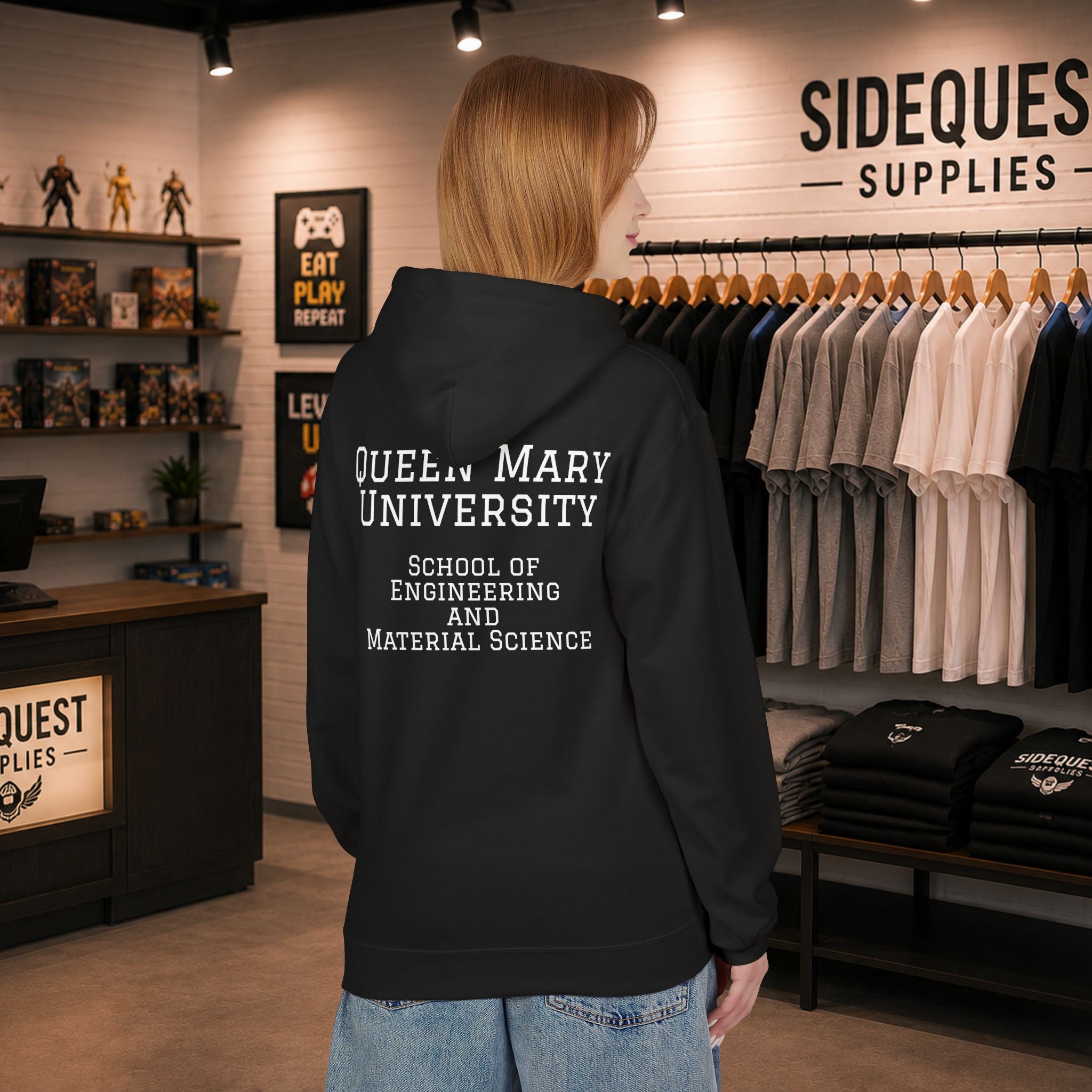 Queen Mary University Building hoodie | Campus Apparel, College Sweatshirt