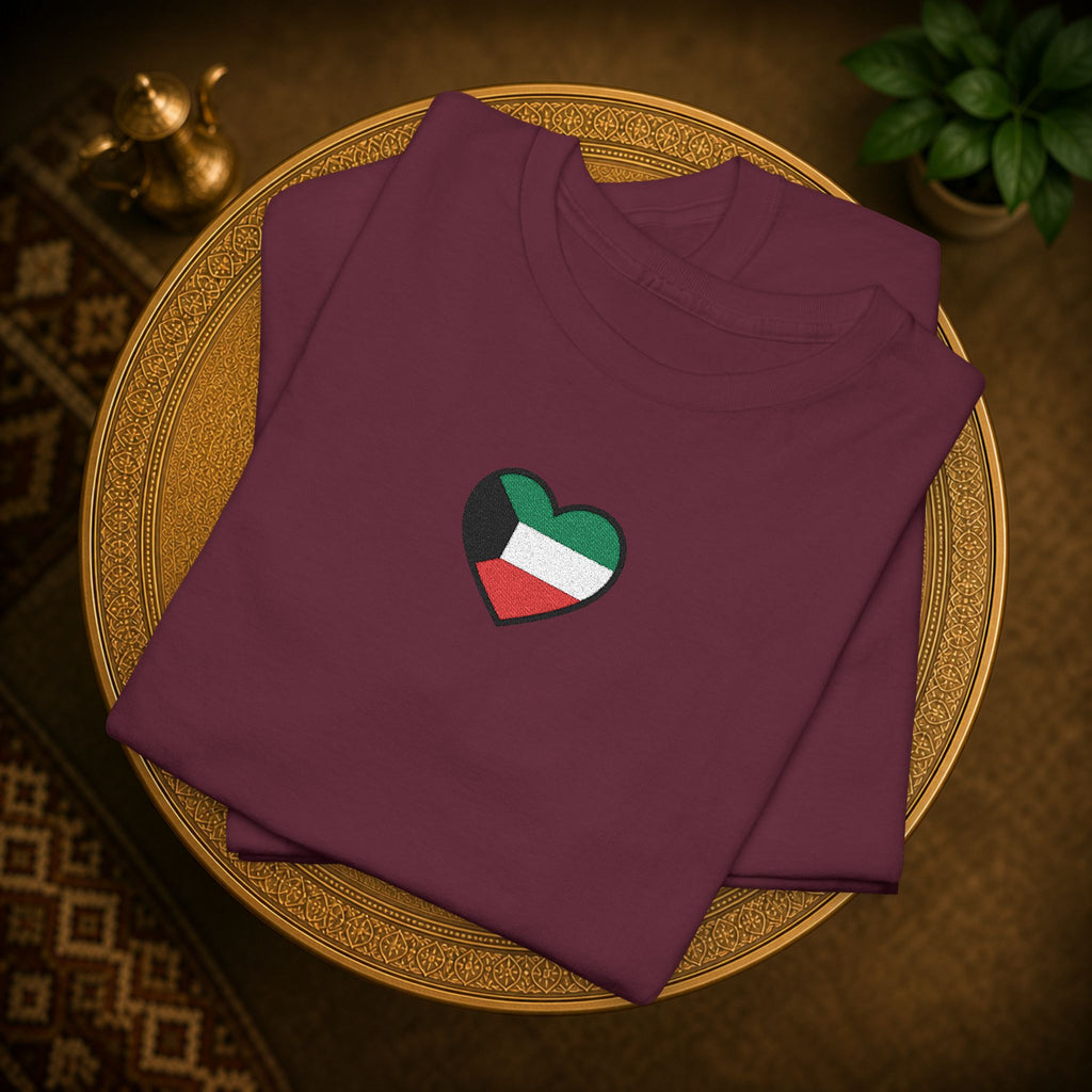 Kuwait heart T-Shirt  (embroidery)