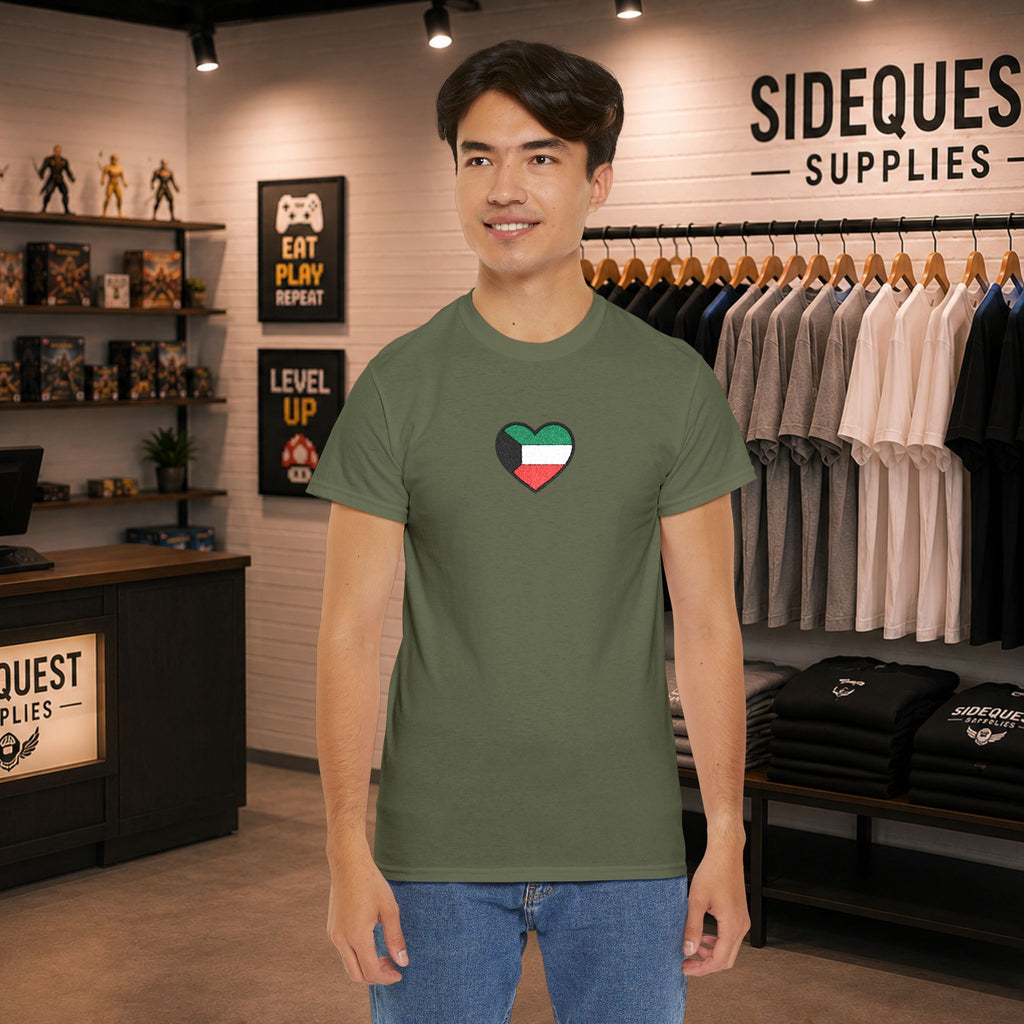 Kuwait heart T-Shirt  (embroidery)