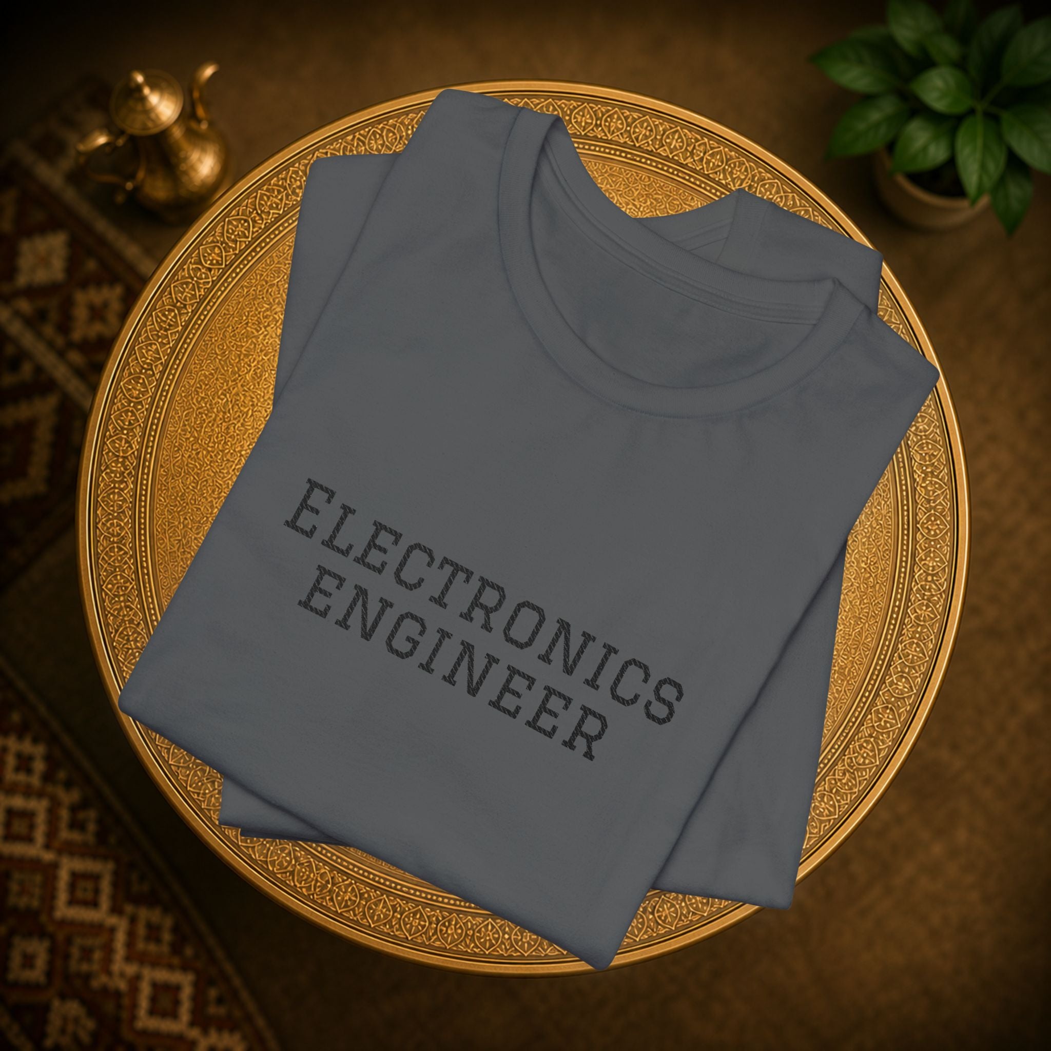 Electronics Engineer T-Shirt | Embroidery Tech Tee خياطه