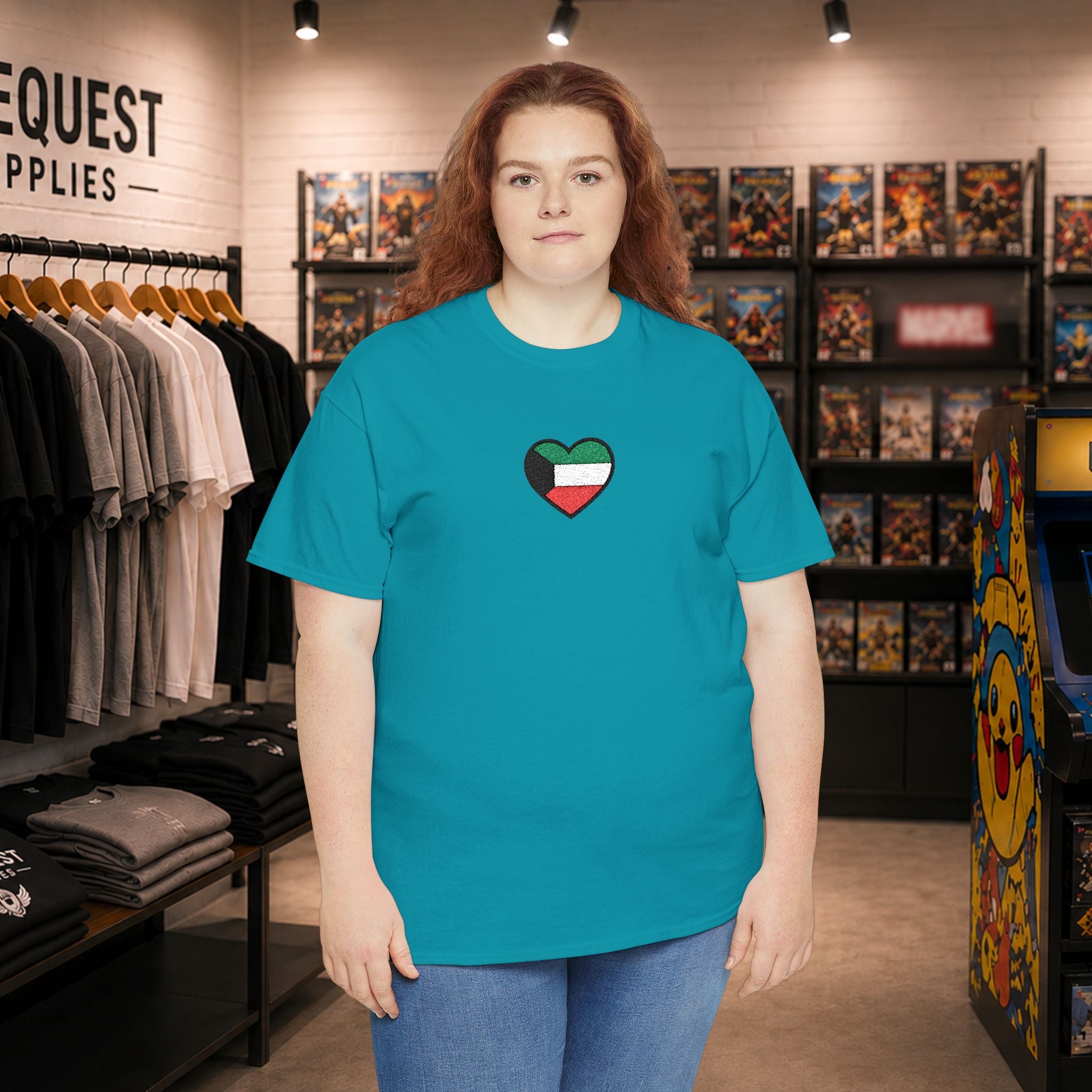 Kuwait heart T-Shirt  (embroidery)
