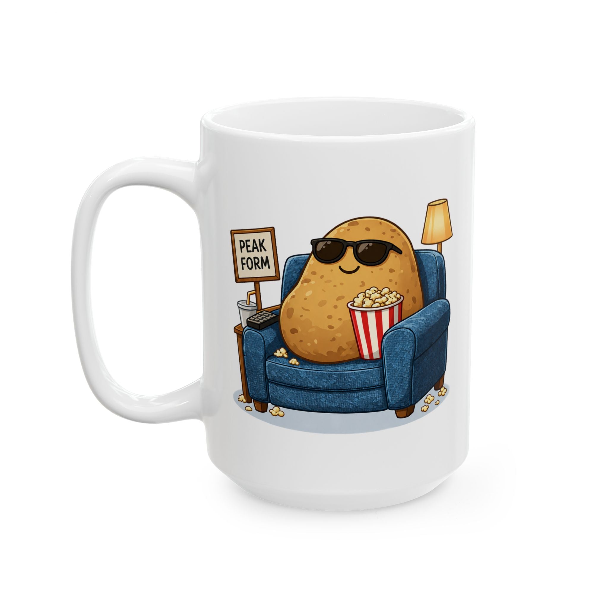 Peak Form Couch Potato Ceramic Mug in 11oz/15oz