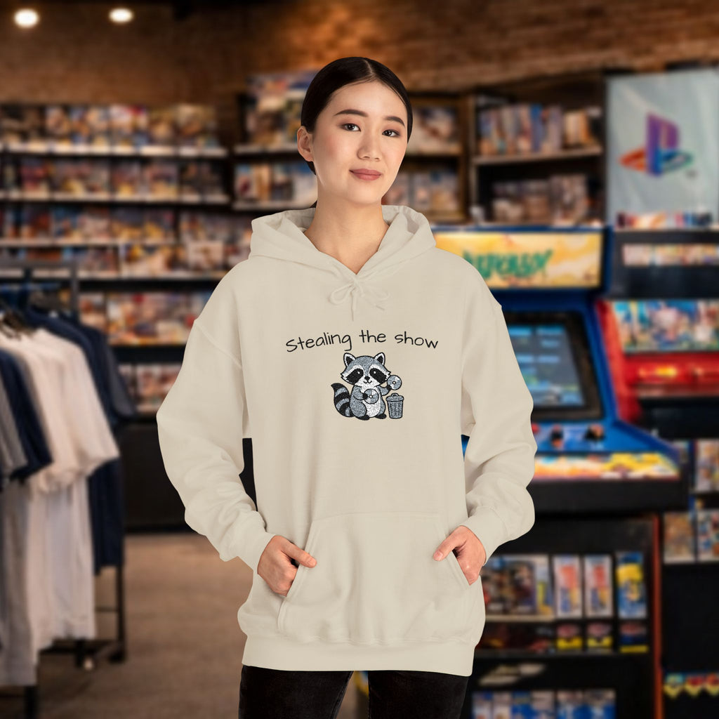 Cute Hedgehog embroidery Hoodie "Stealing the show" — cosy comfy and warm hoodie