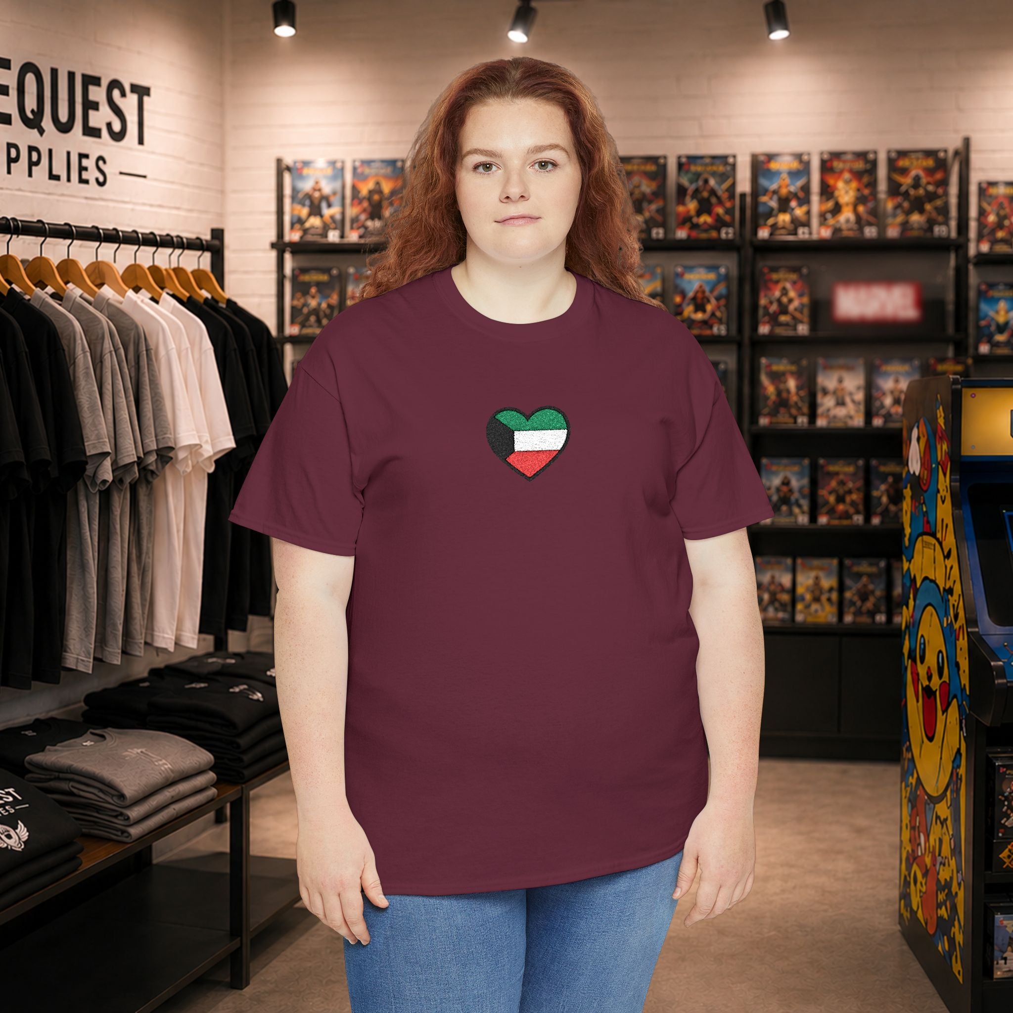 Kuwait heart T-Shirt  (embroidery)