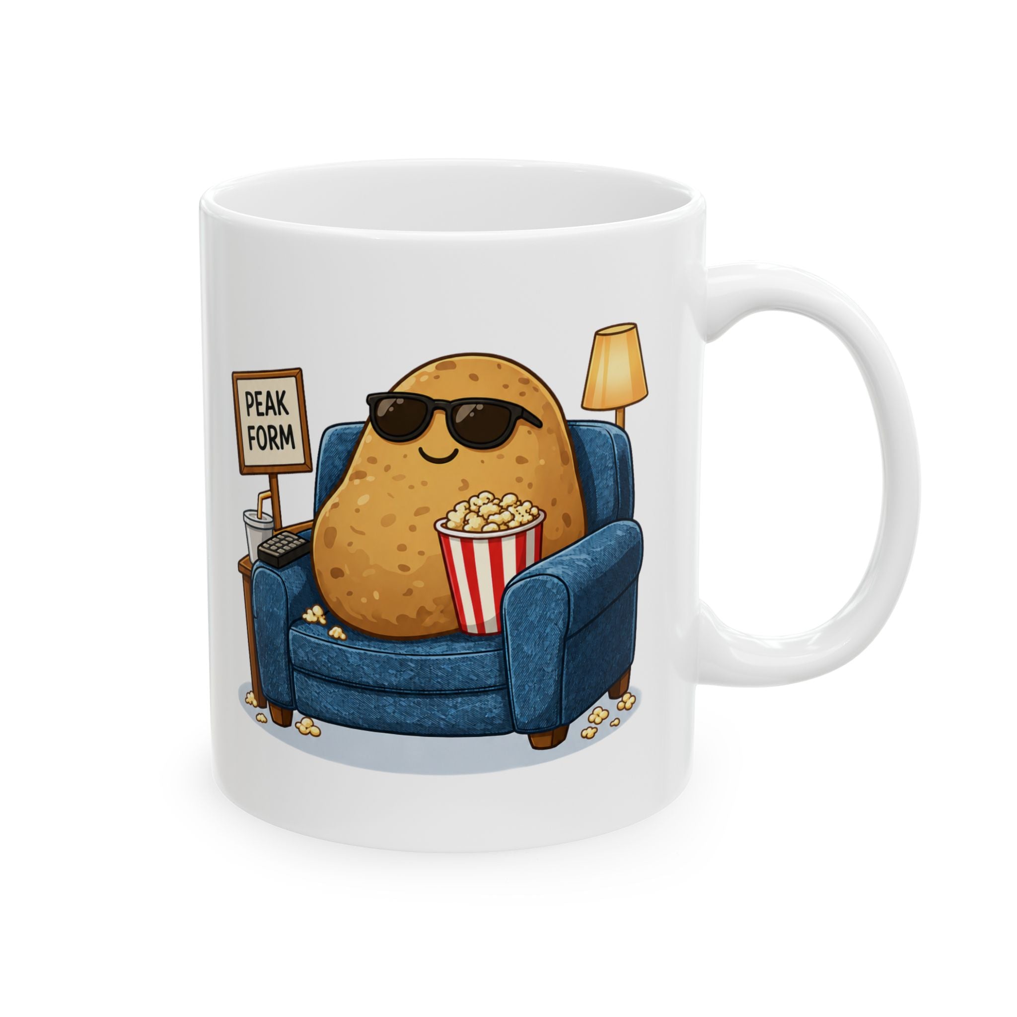Peak Form Couch Potato Ceramic Mug in 11oz/15oz