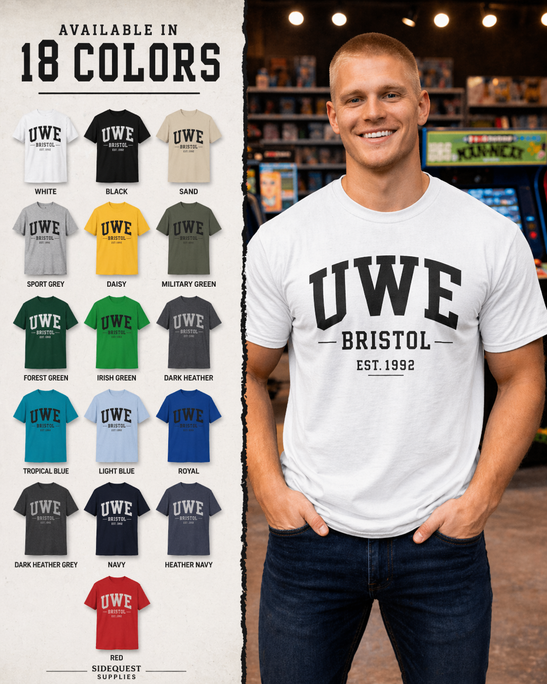 University of West England United kingdom| student| UWE Bristol  T-Shirt| casual tee