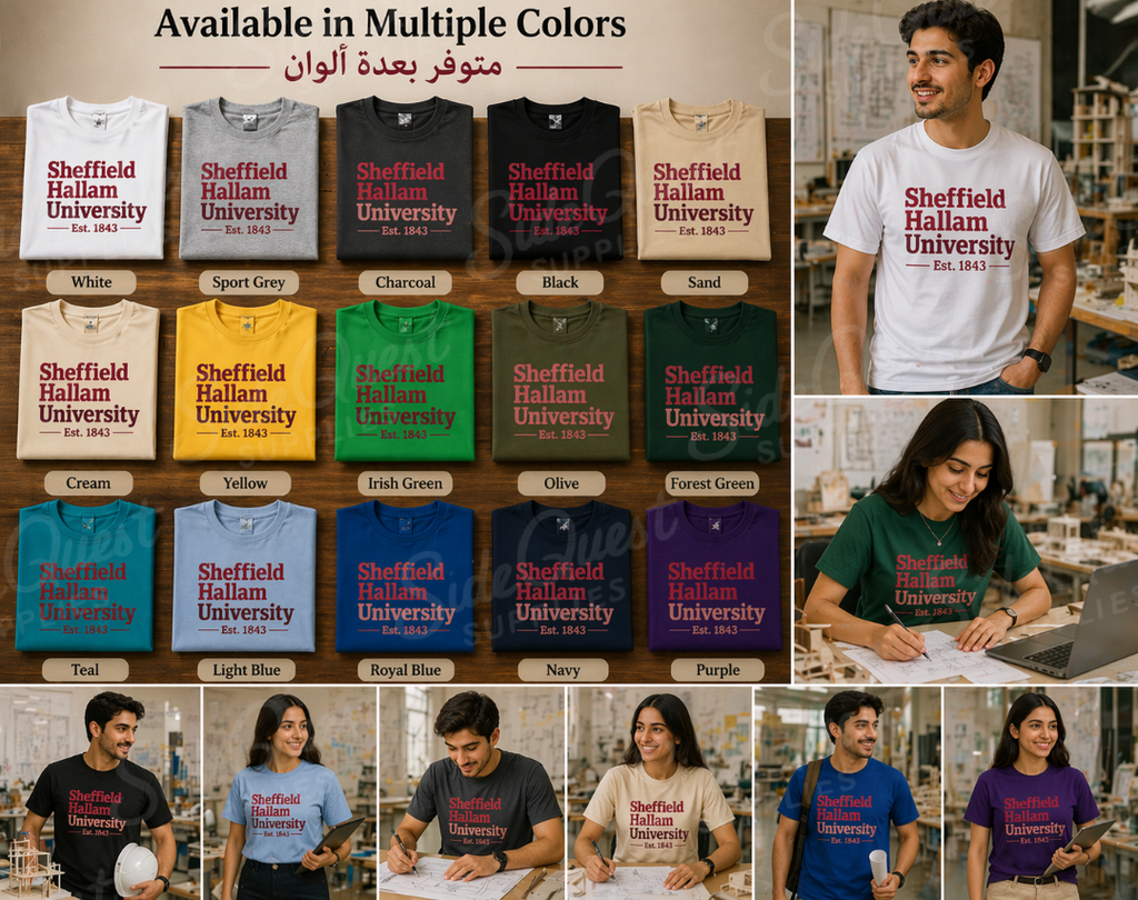 Shieffield Hallam University United kingdom| student| UWE Bristol  T-Shirt| casual tee