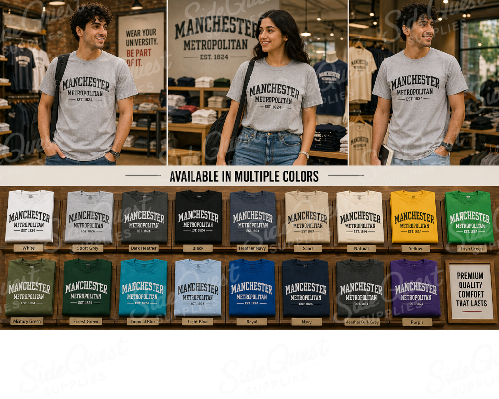 Manchester Metropolitan University MMU | United kingdom| student| T-Shirt| casual tee