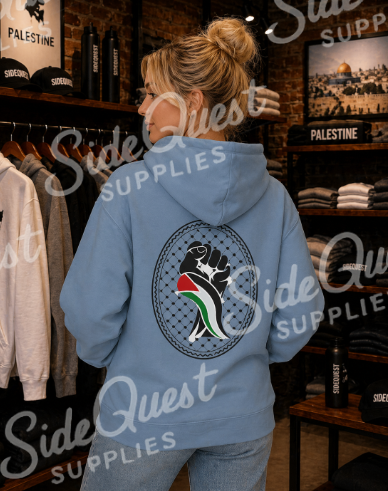 Free Palestine Map with olives and flag | comfy and cosy hoodie | geography| middle east|