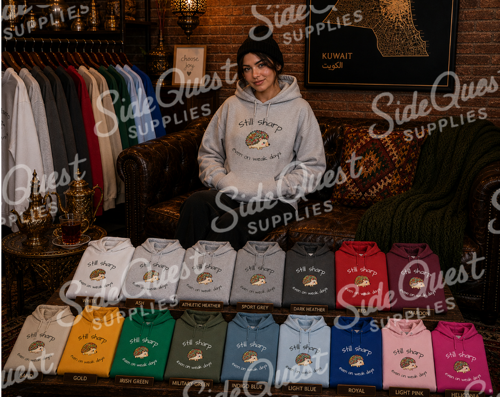 "Still sharp" Cute Hedgehog embroidery Hoodie — cosy comfy and warm hoodie