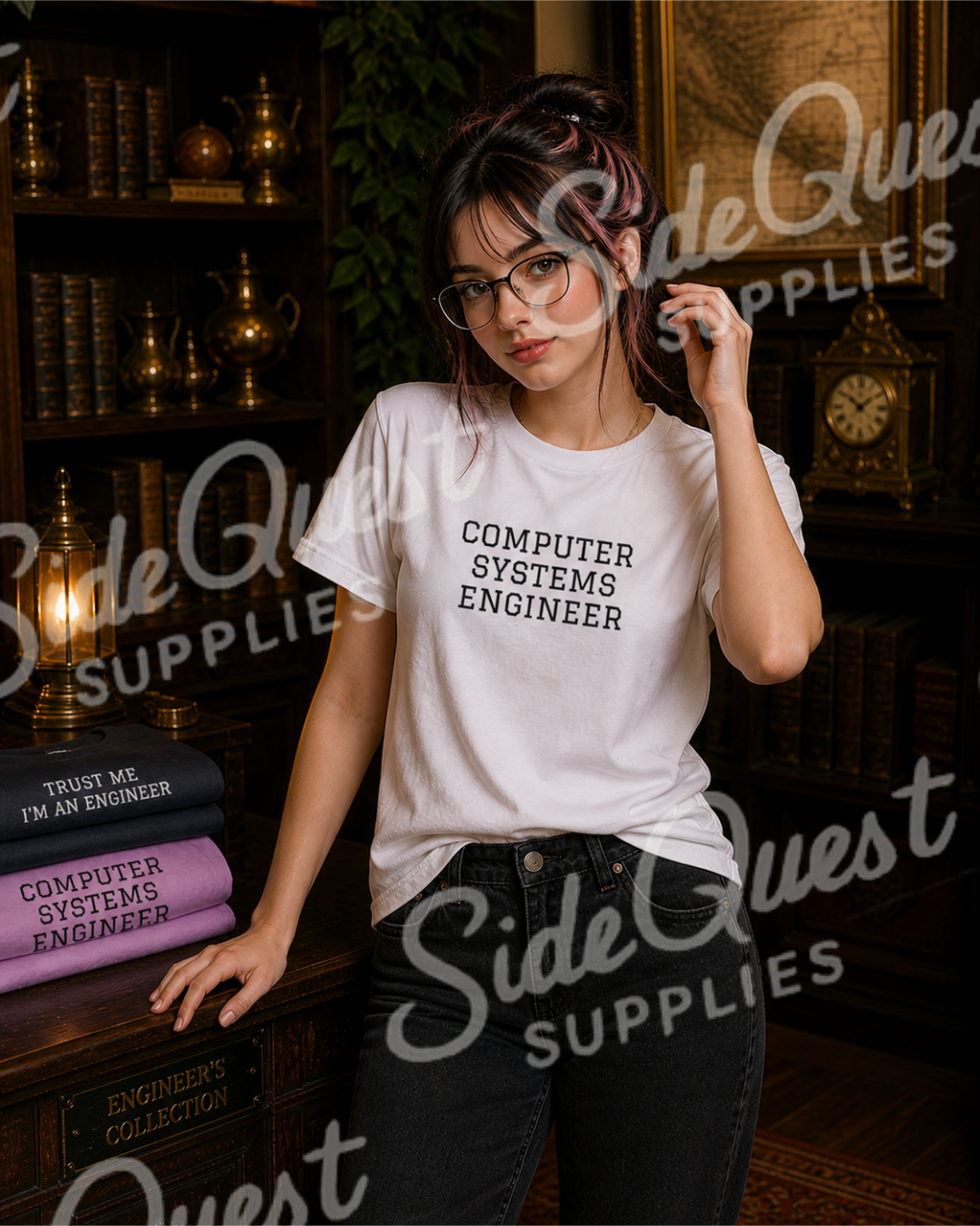 Computer Systems Engineer T-Shirt | Text Typography Tech Tee