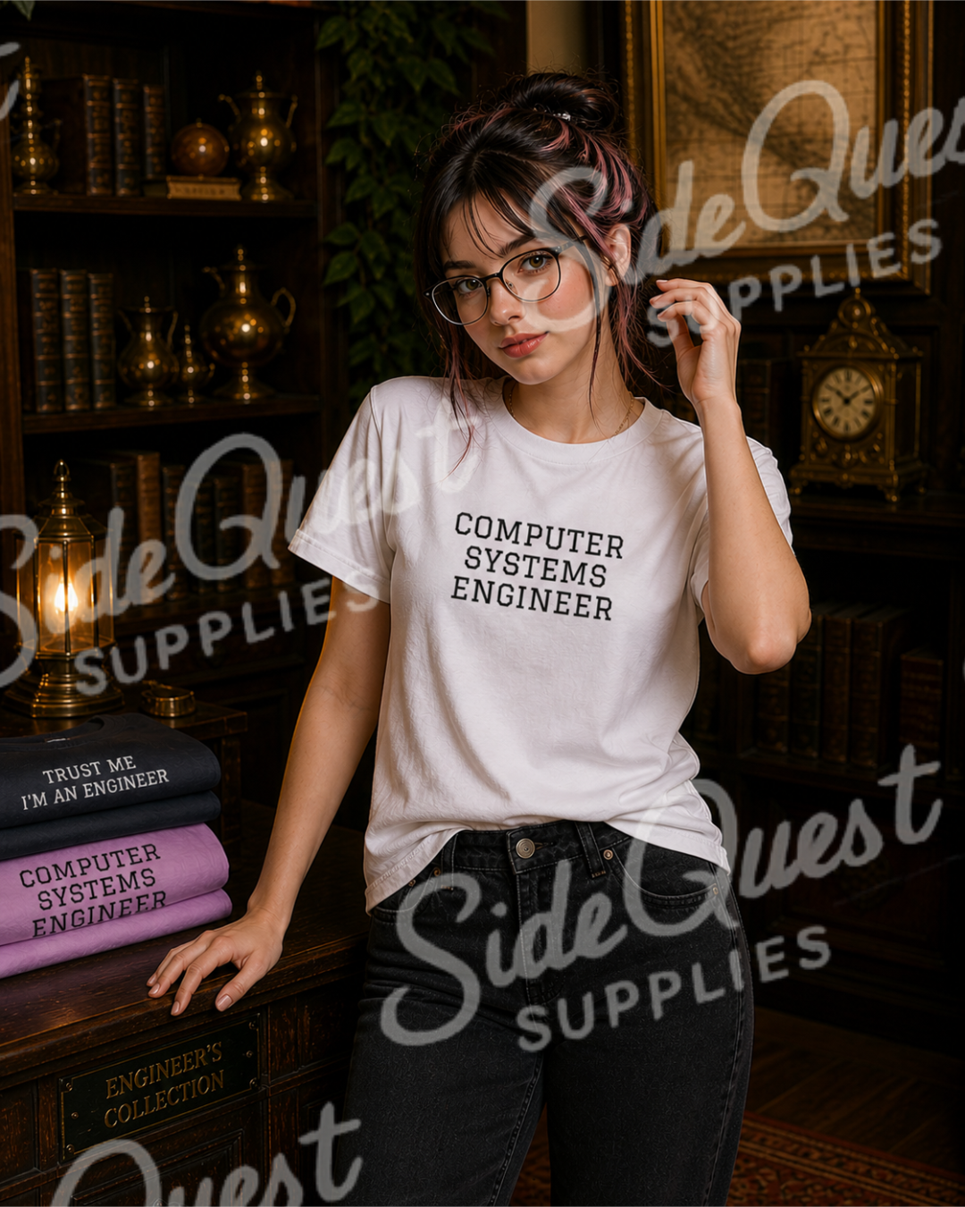 Computer Systems Engineer T-Shirt | Text Typography Tech Tee