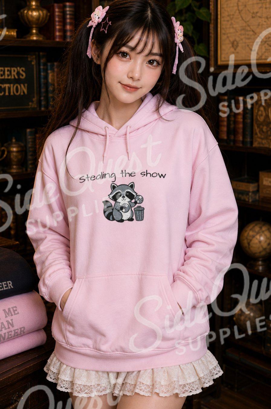 Cute Hedgehog embroidery Hoodie "Stealing the show" — cosy comfy and warm hoodie