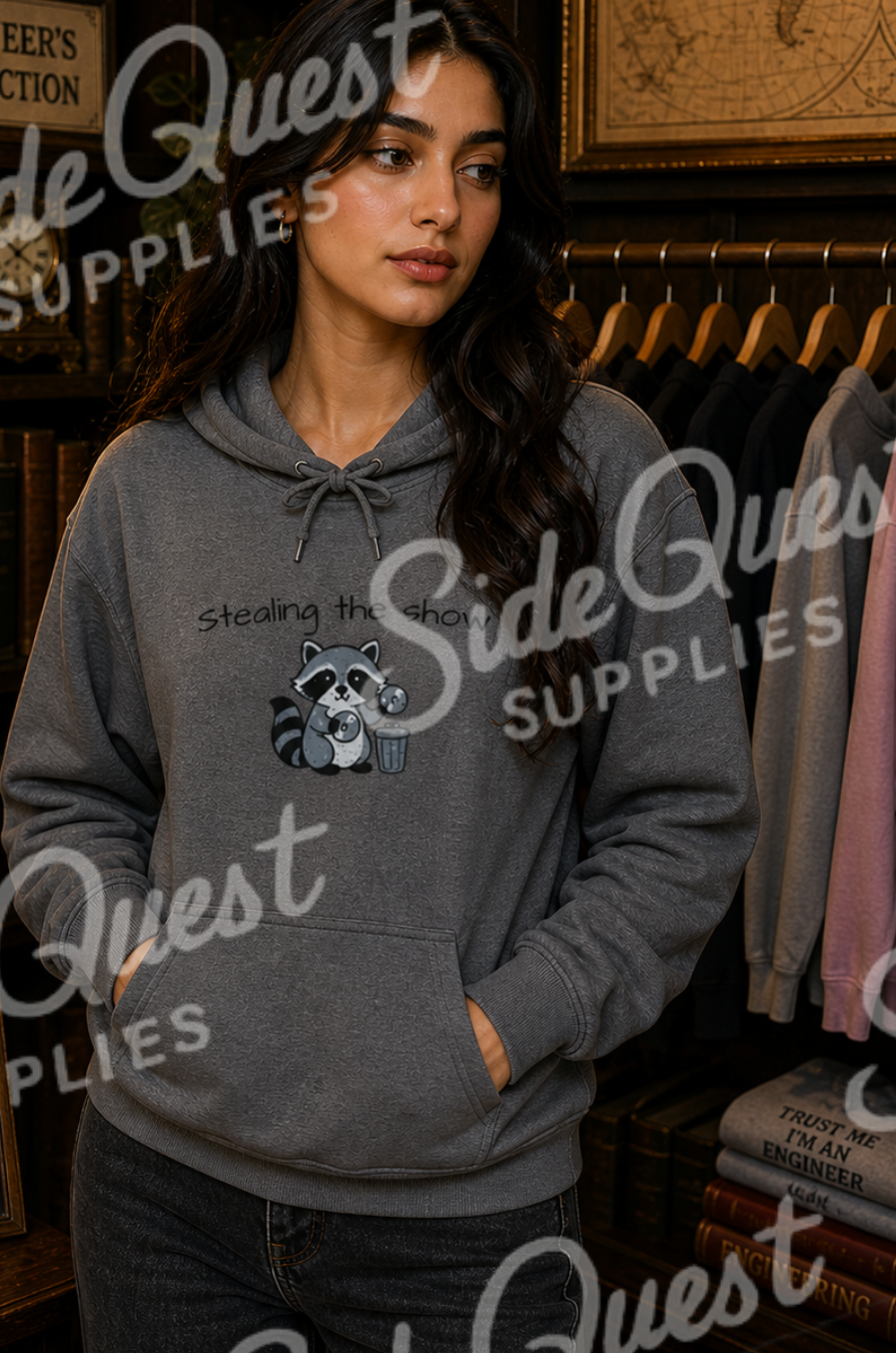 Cute Hedgehog embroidery Hoodie "Stealing the show" — cosy comfy and warm hoodie