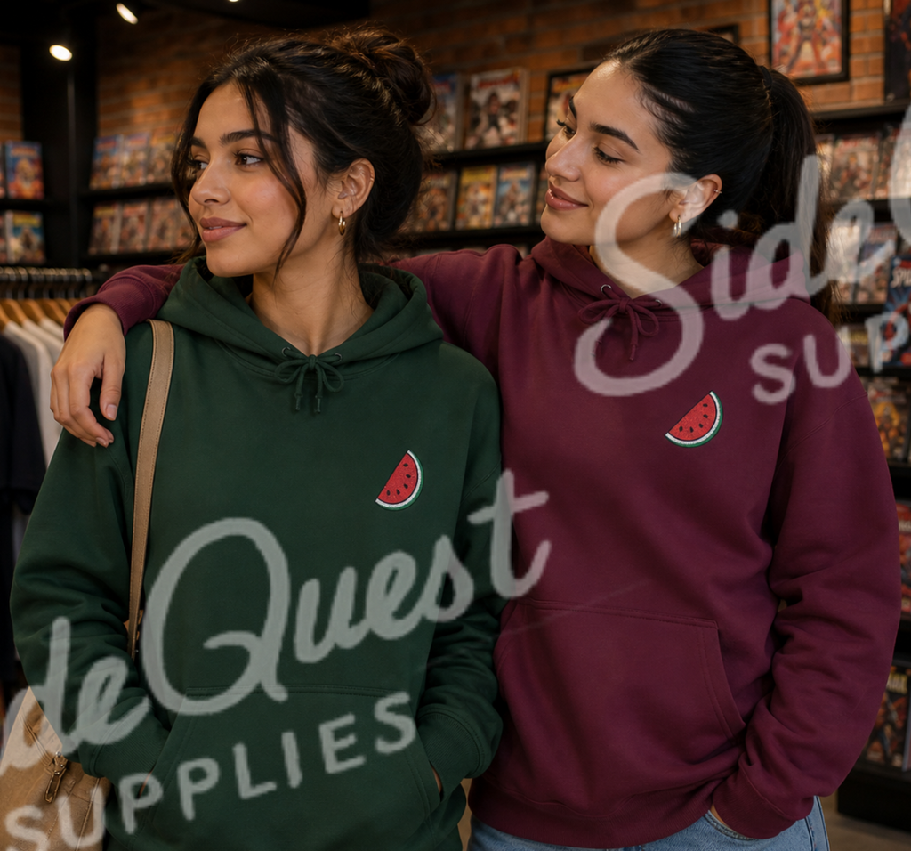 Watermelon Embroidered Hoodie (Palestine-Inspired Edition)