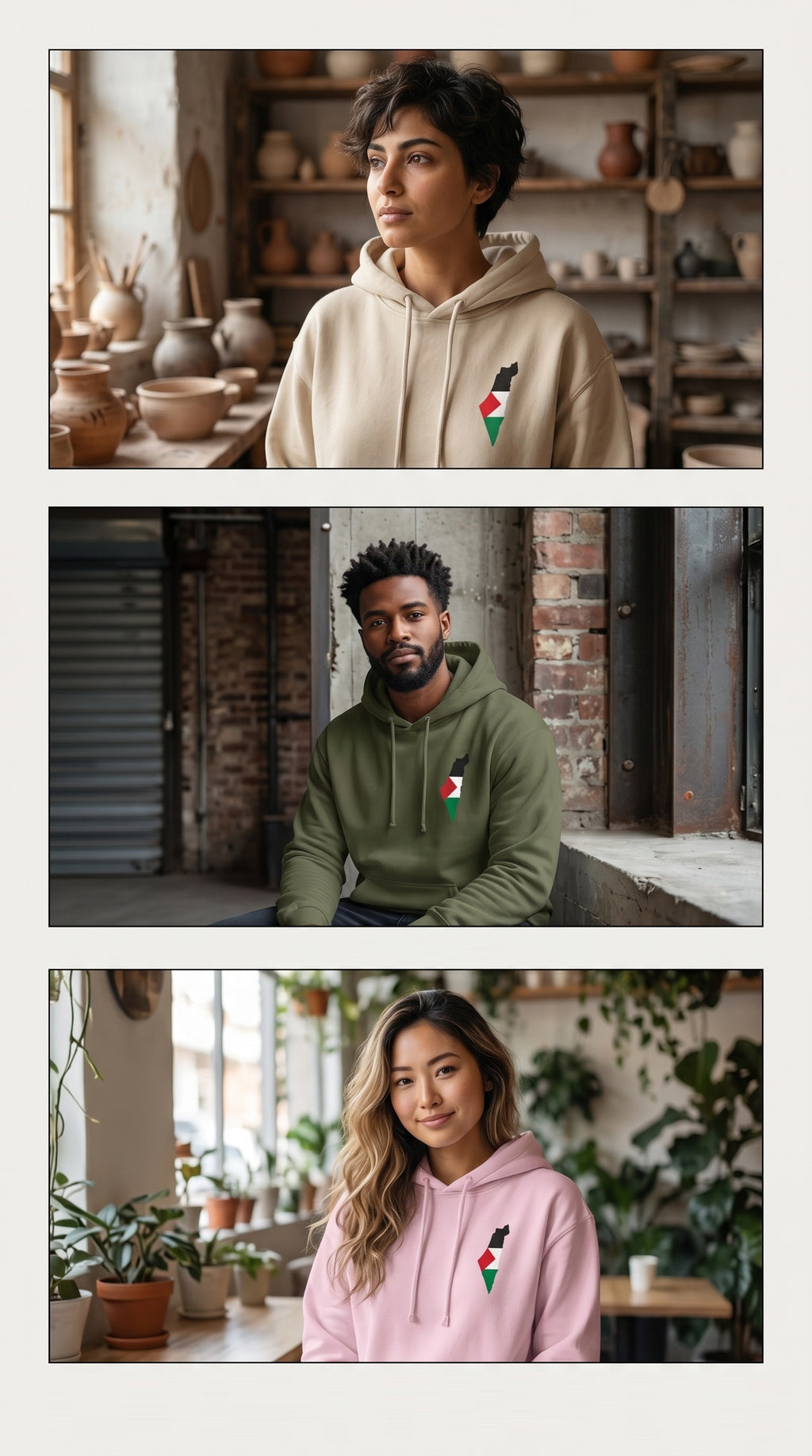 Palestine Map and black Keffiyeh comfy and cosy hoodie | Front print "Palestine map" back print "Keffiyeh"